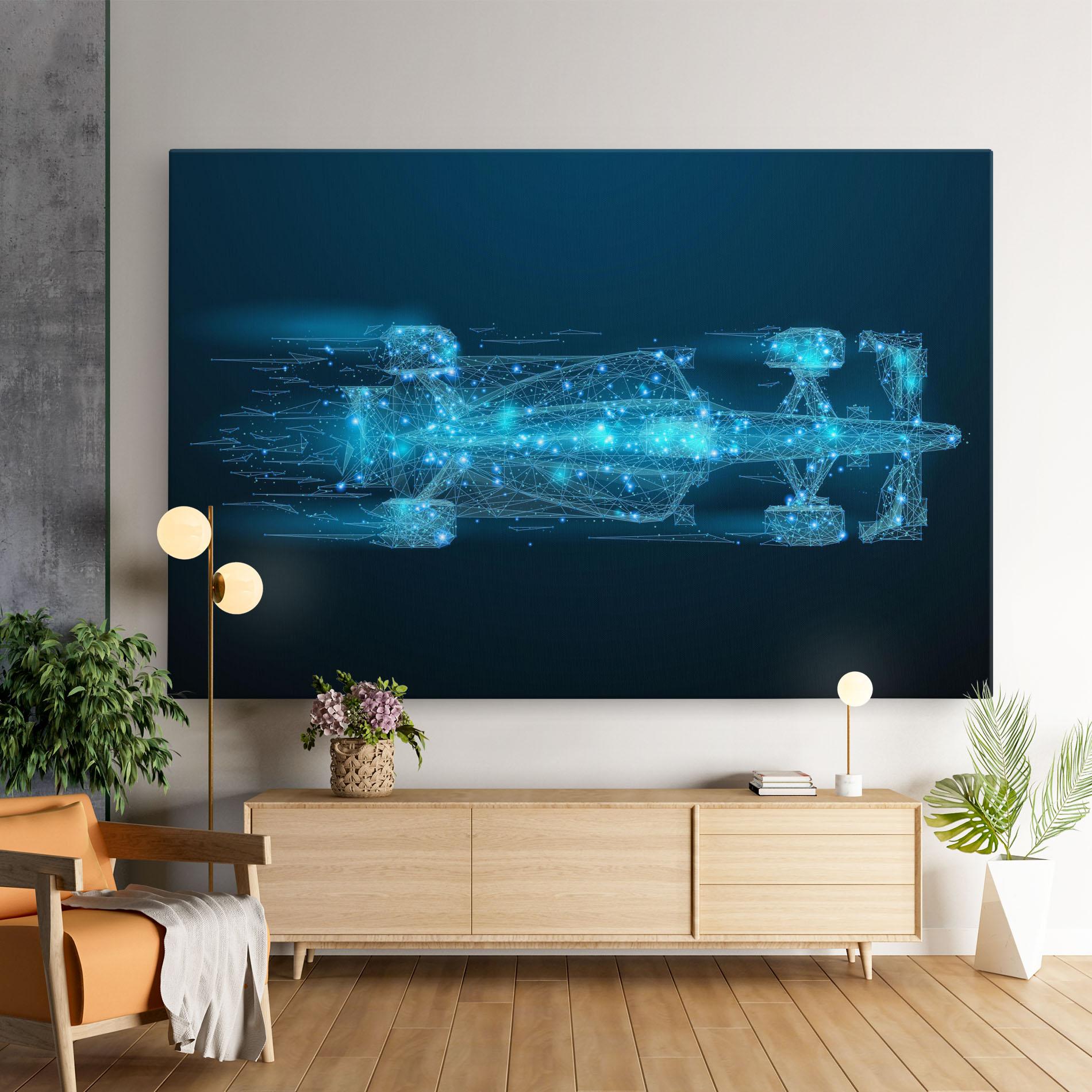 Leinwandbild Blue Light F1 mockup 9