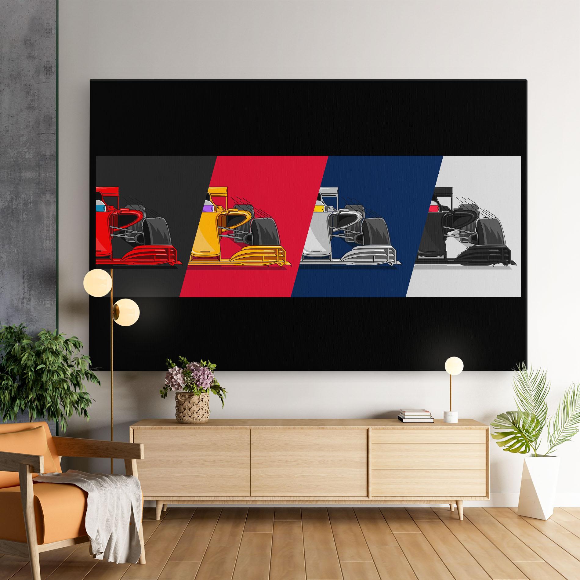 Leinwandbild F1 Cars mockup 9