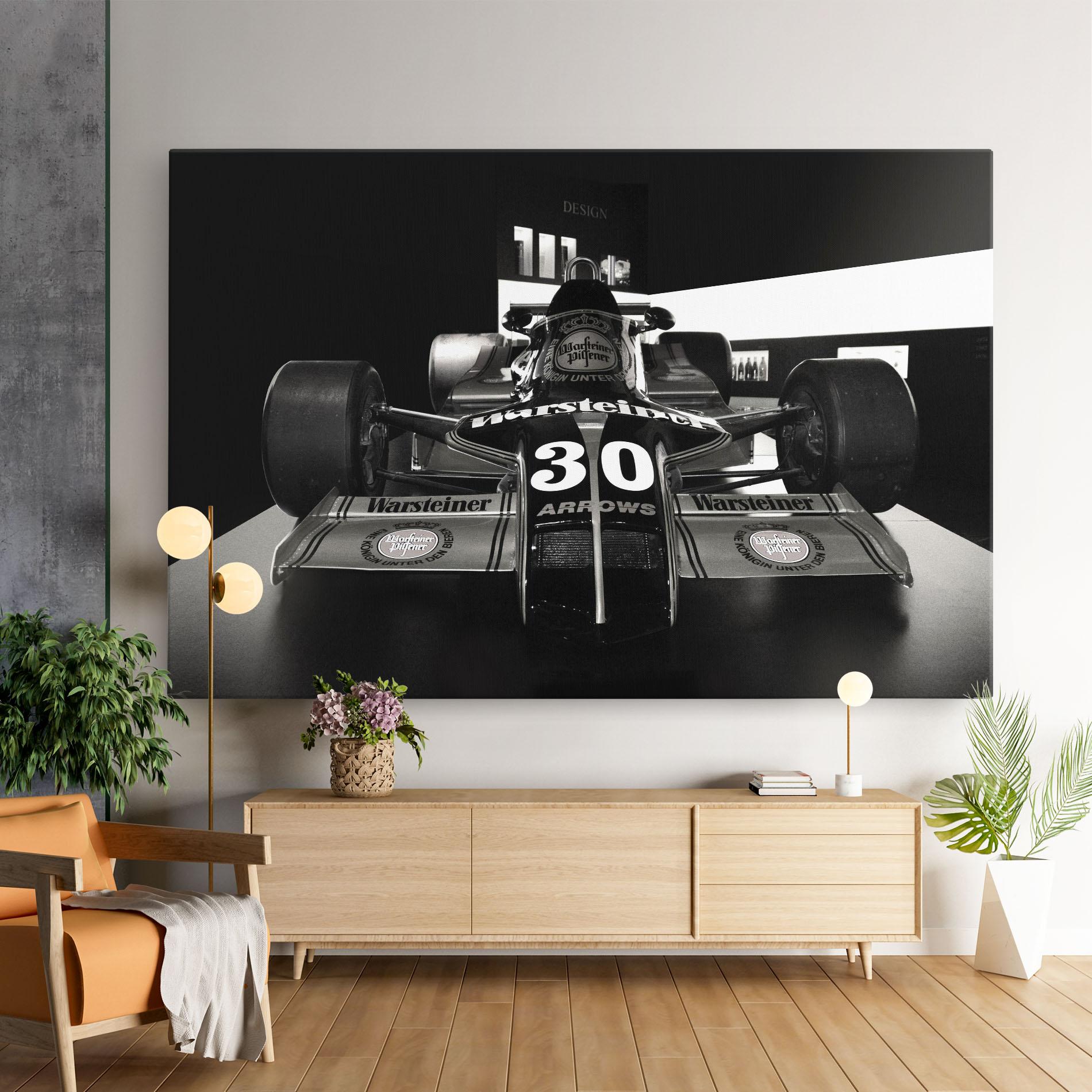 Leinwandbild Formula 1 Car Grey mockup 9