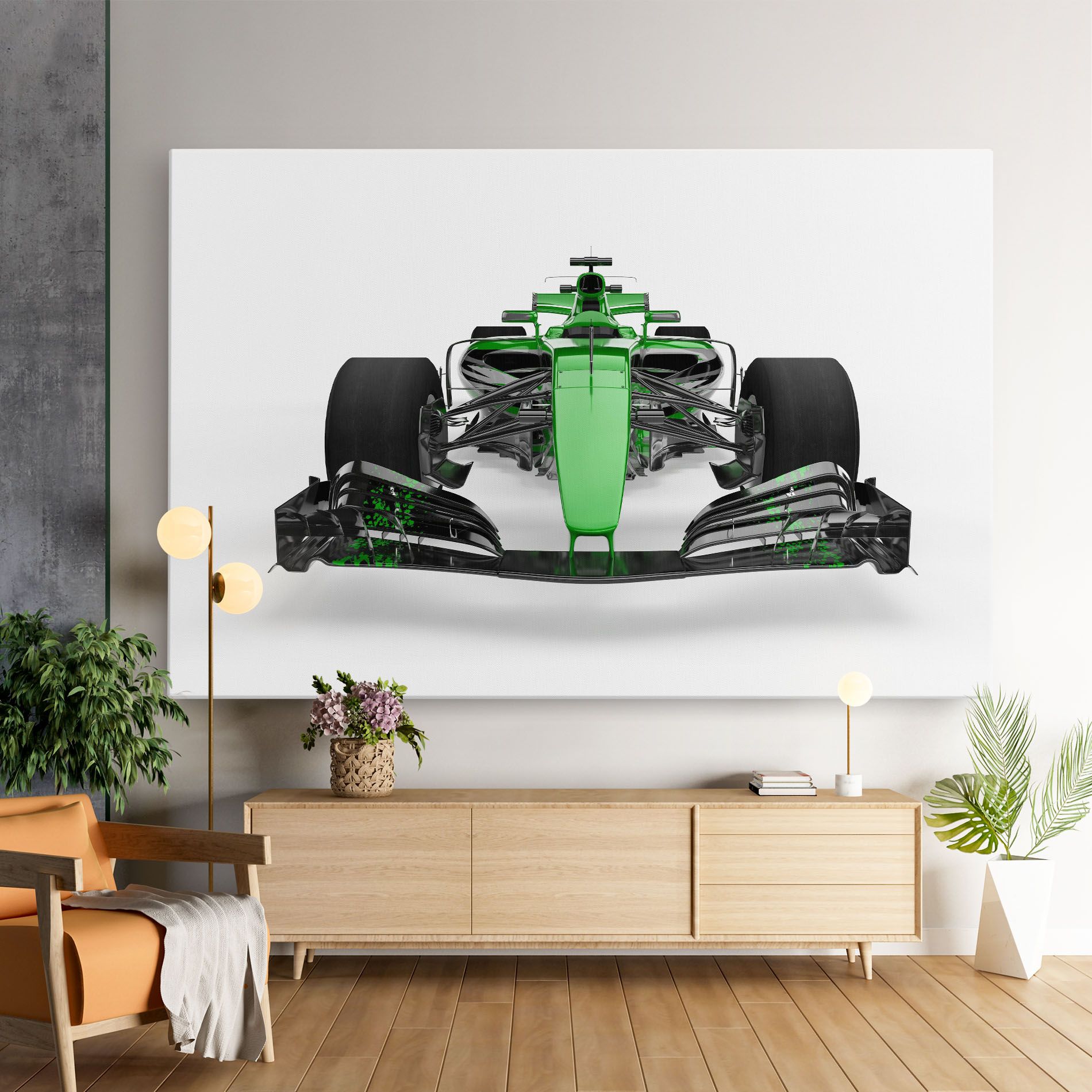 Green F1 Car mockup 9