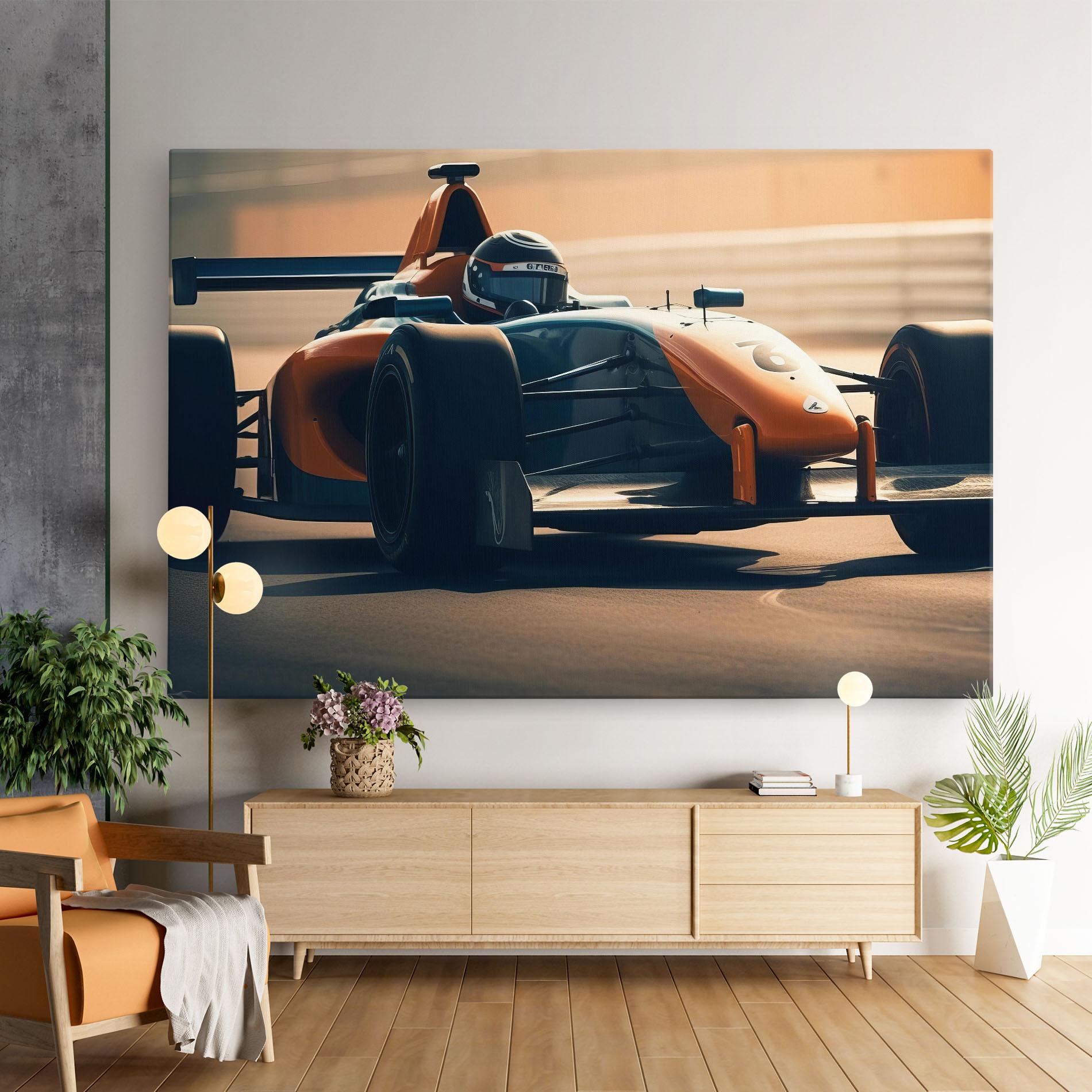 Leinwandbild Orange Black F1 mockup 9