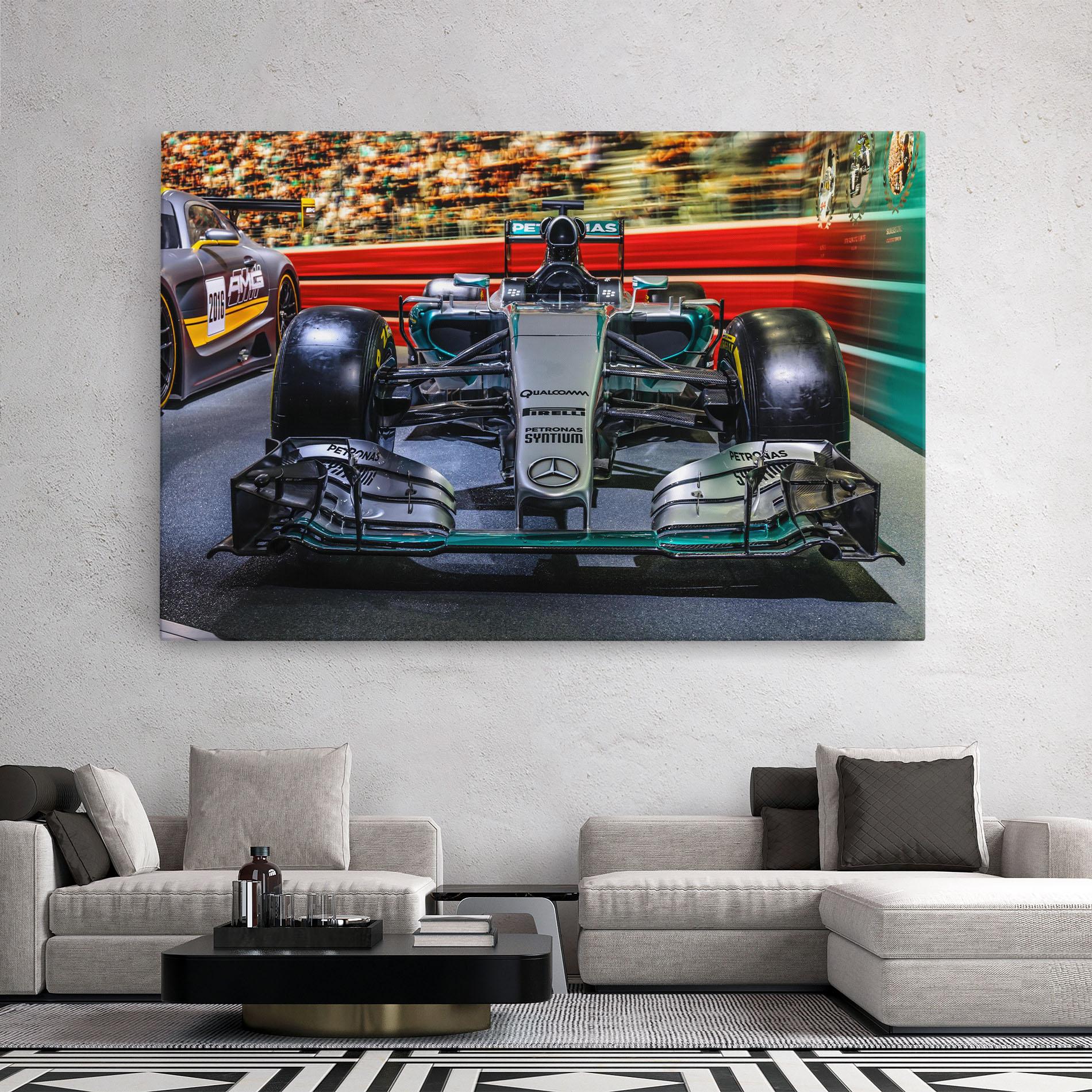 Leinwandbild Black Green F1 mockup 2