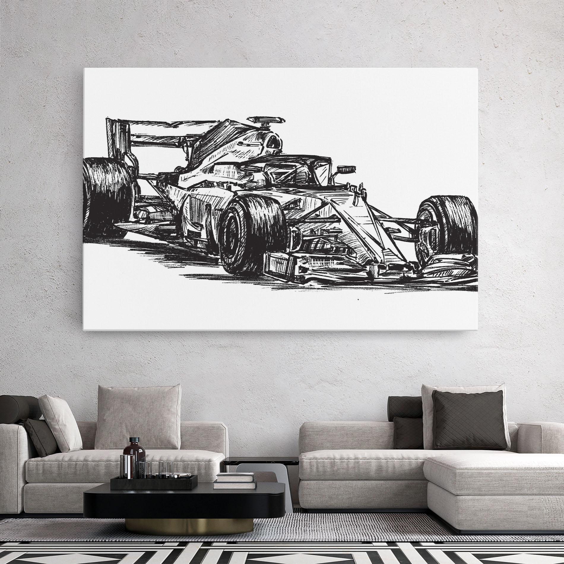 Leinwandbild Black Line F1 mockup 2