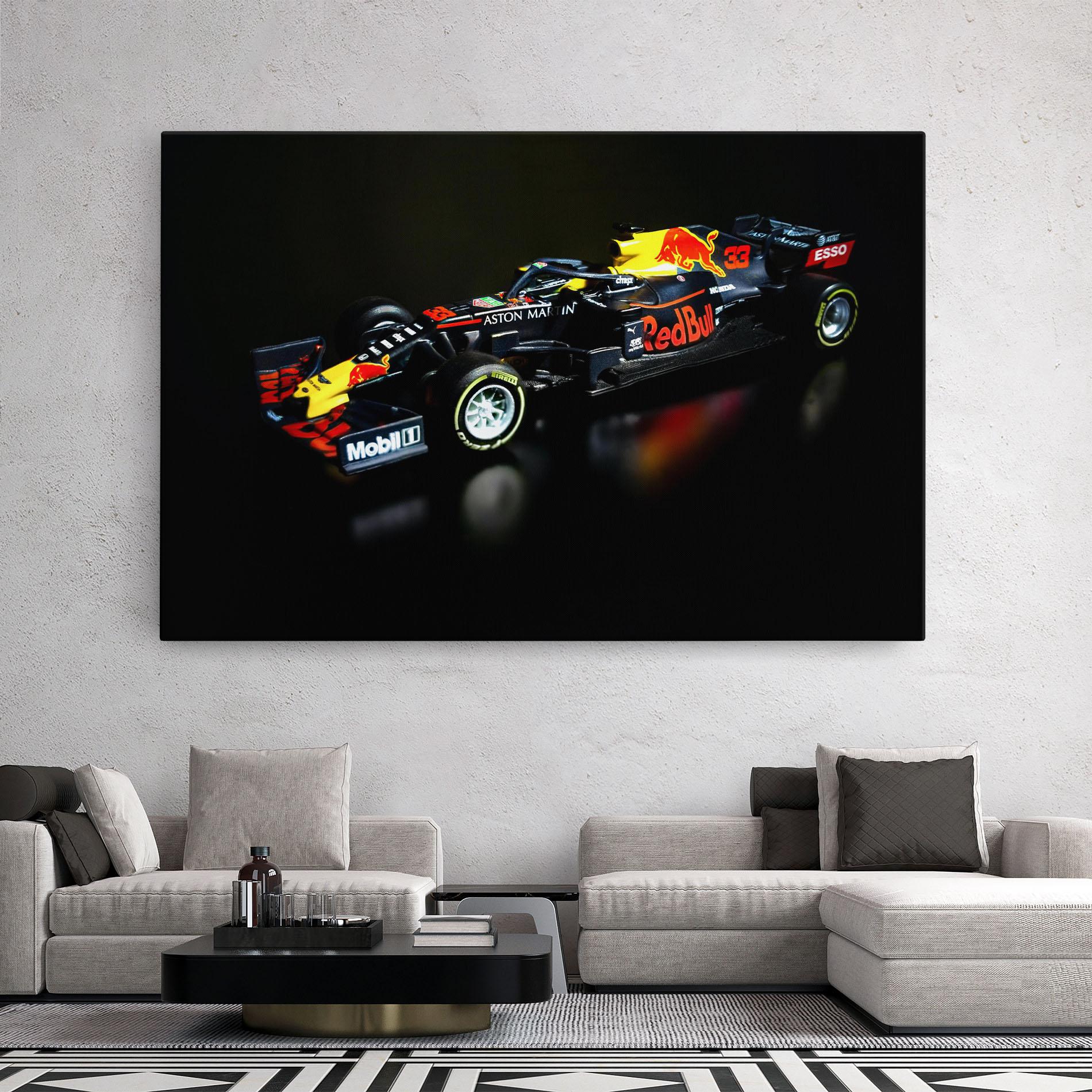 Leinwandbild Black Yellow F1 mockup 2