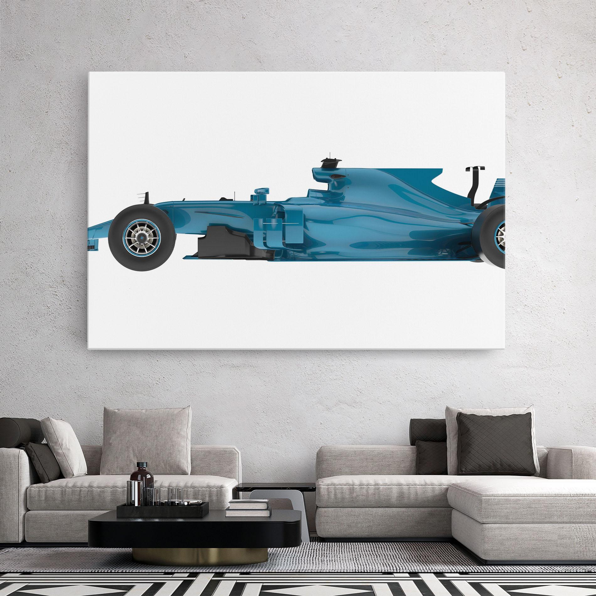 Leinwandbild Blue F1 Toy mockup 2
