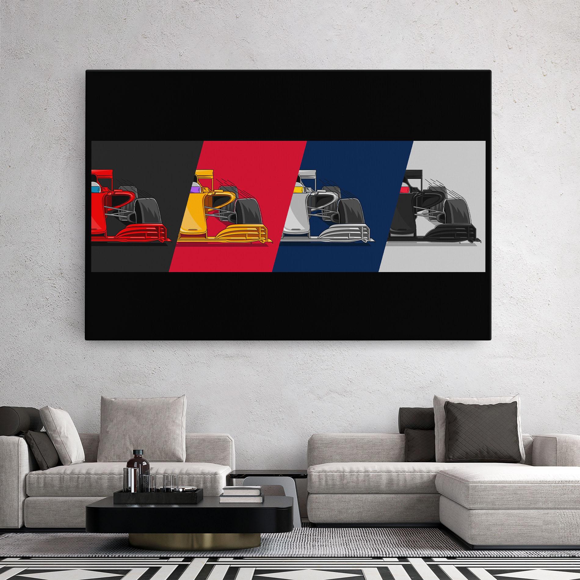 Leinwandbild F1 Cars mockup 2