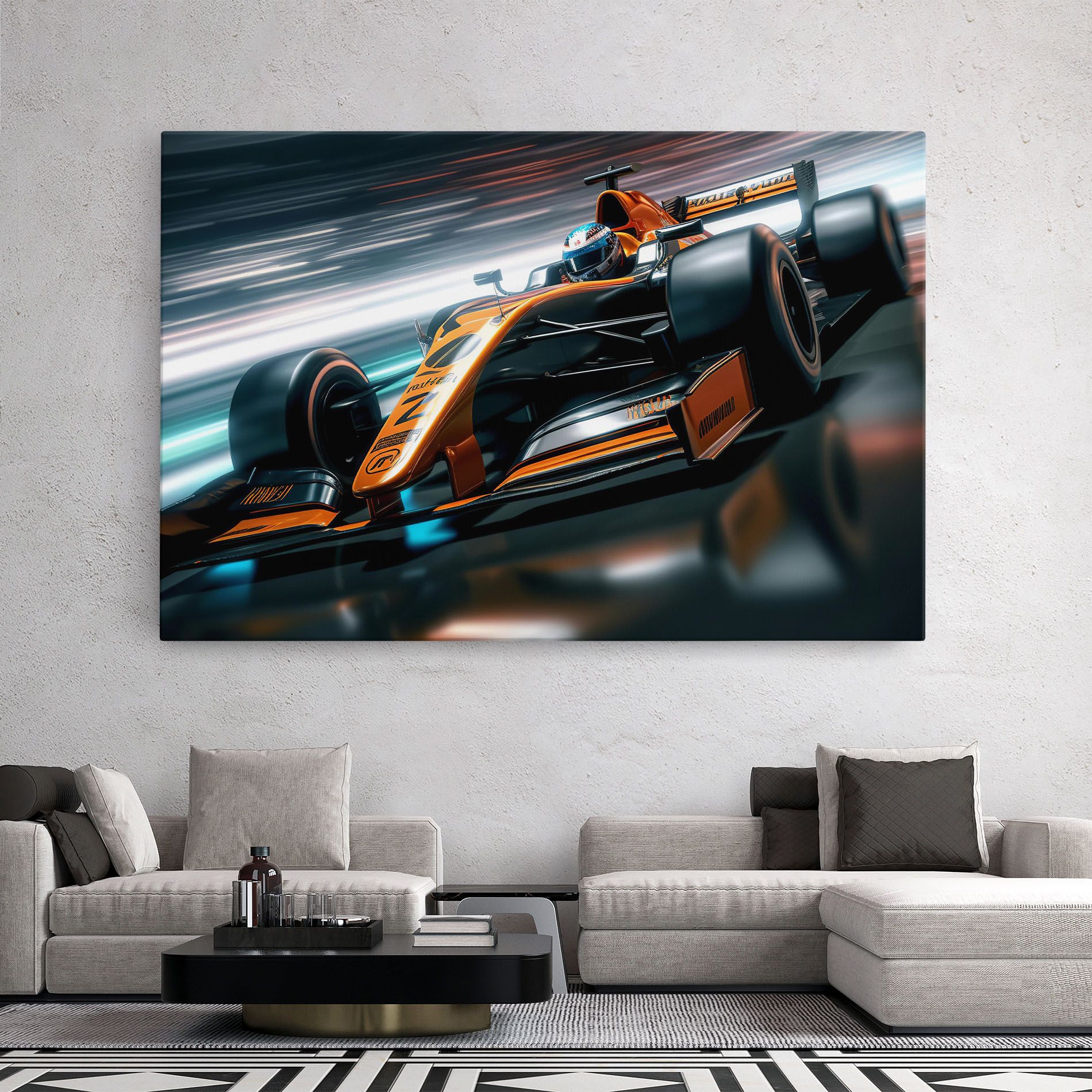 Orange F1 Car mockup 2