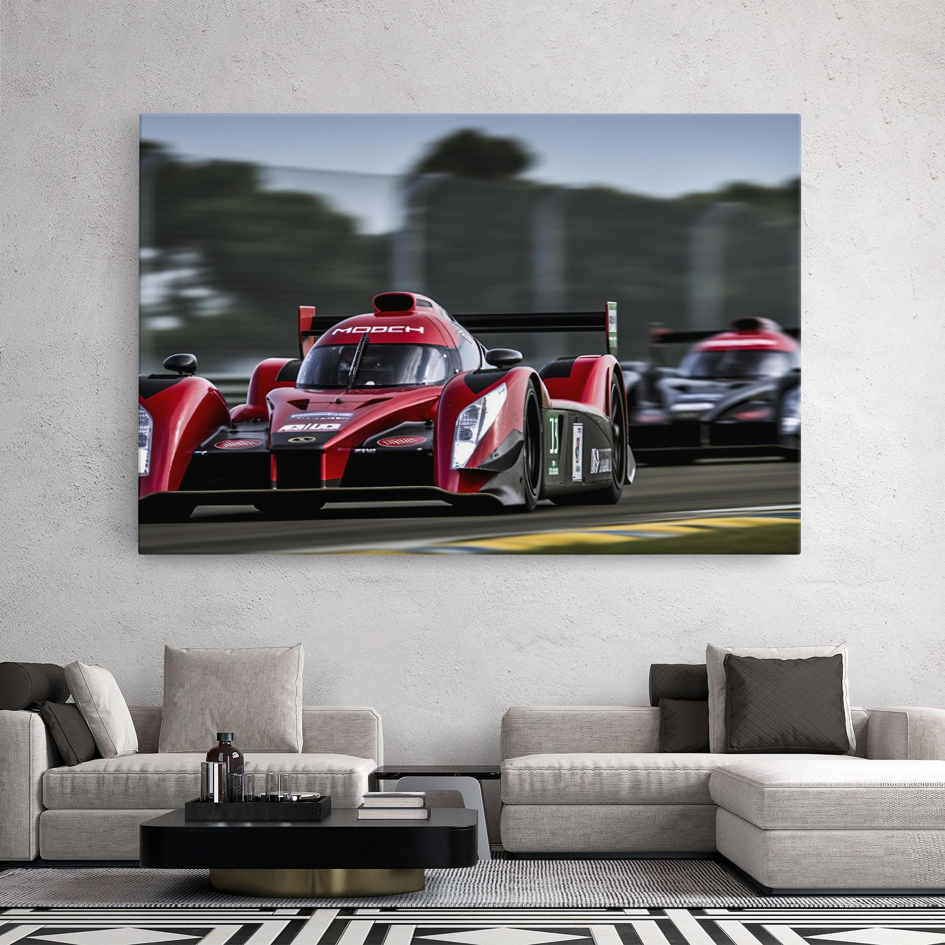 Leinwandbild Red Racing Cars mockup 2