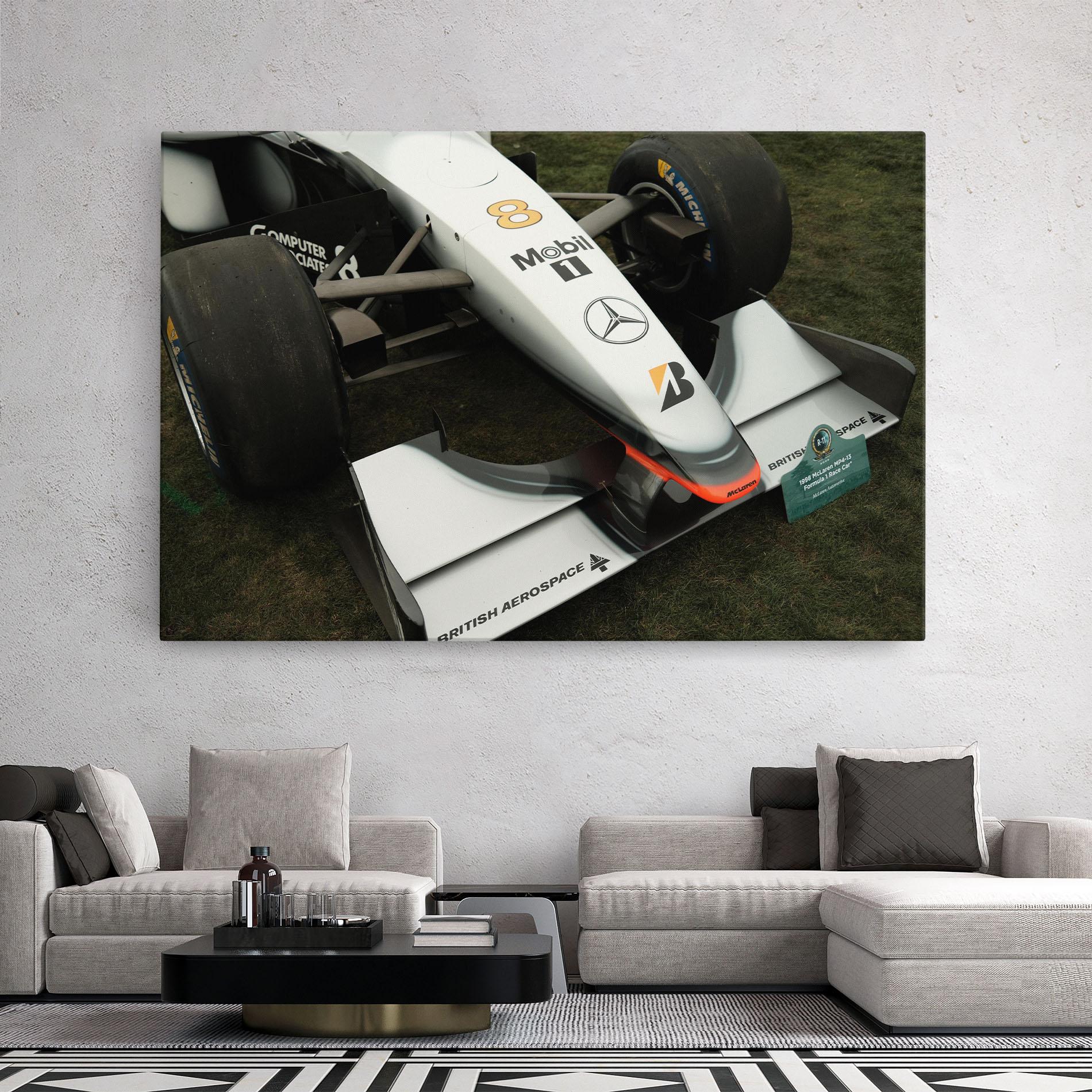 Leinwandbild White F1 Car mockup 2