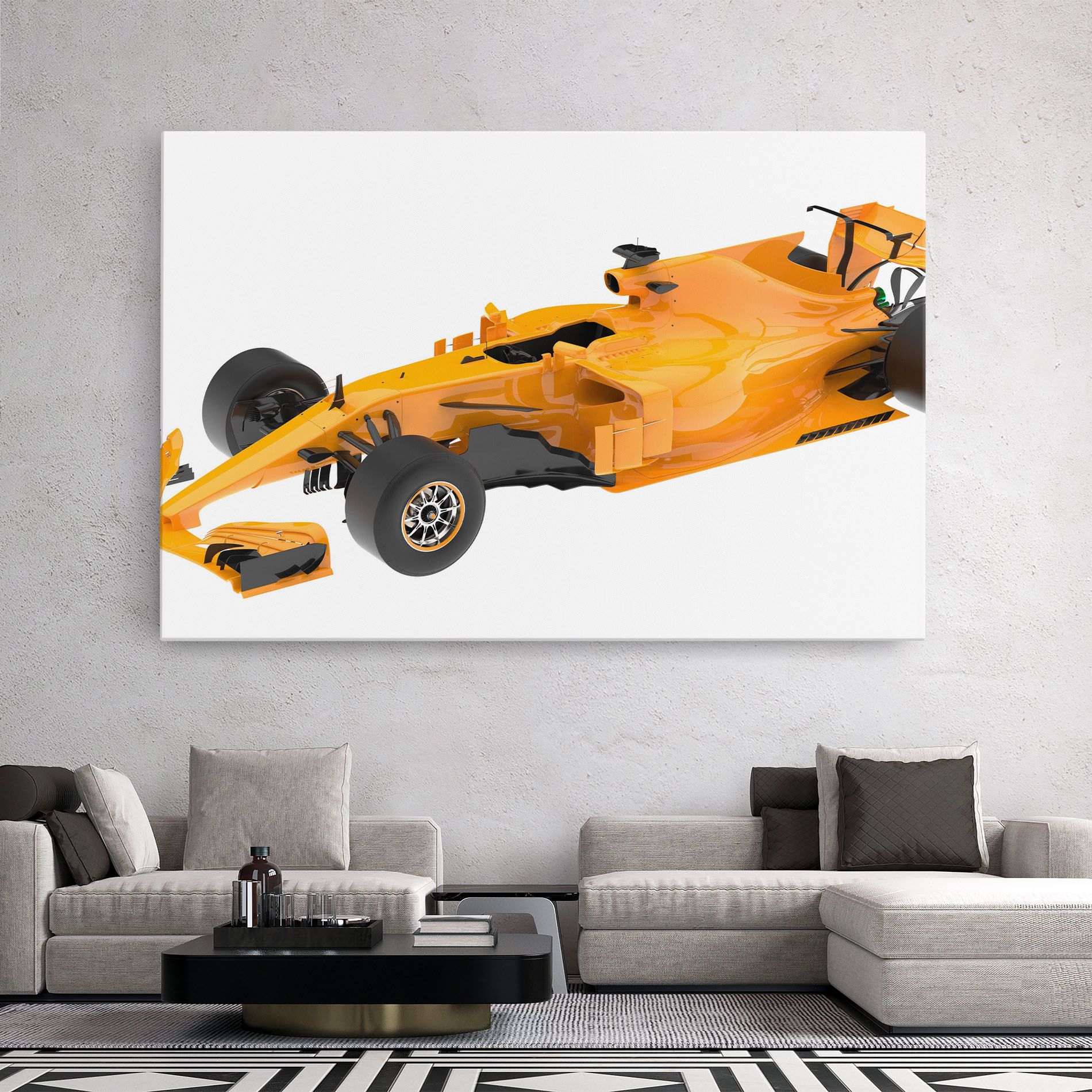 Yellow F1 Toy mockup 2