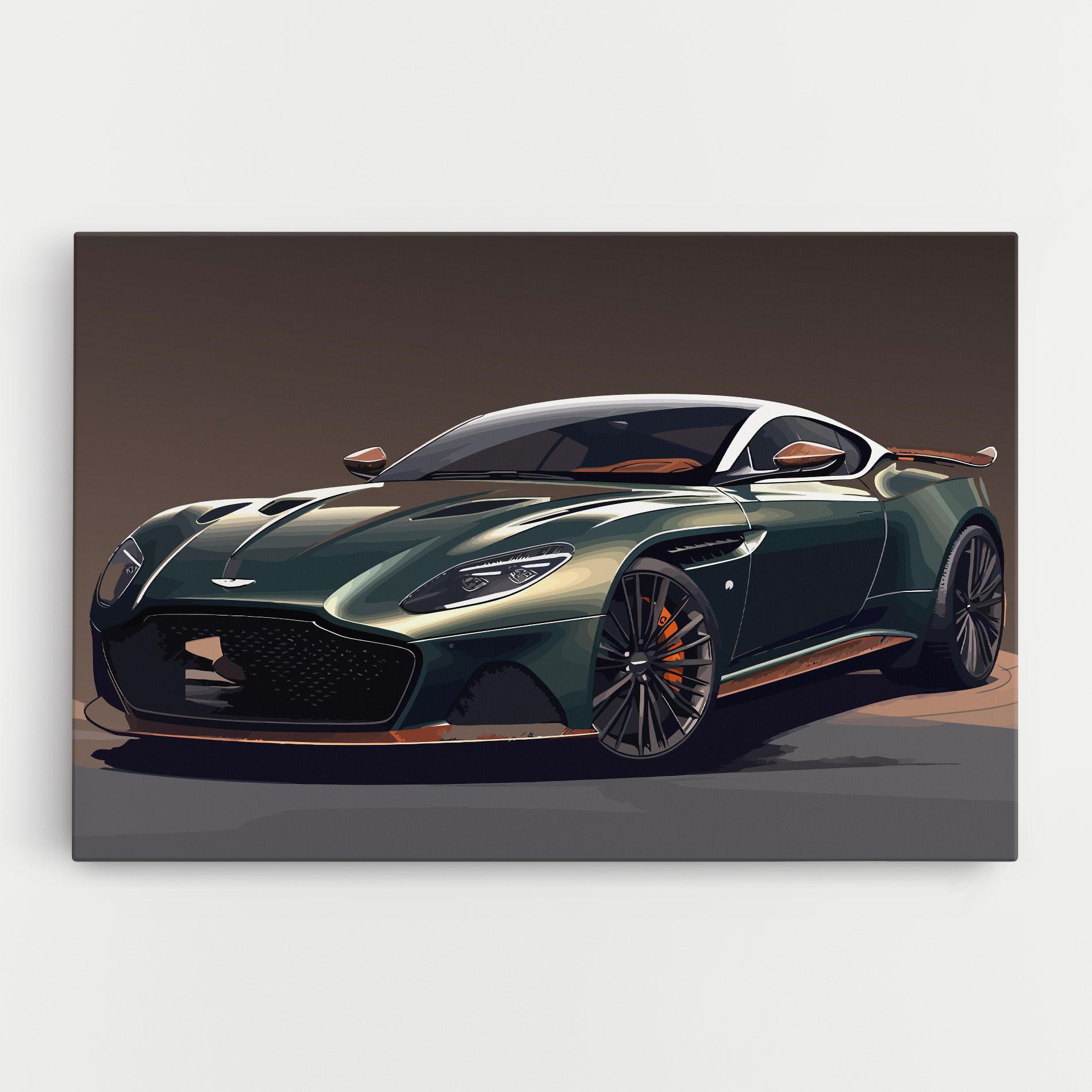 Leinwandbild Dark Green Car mockup 0