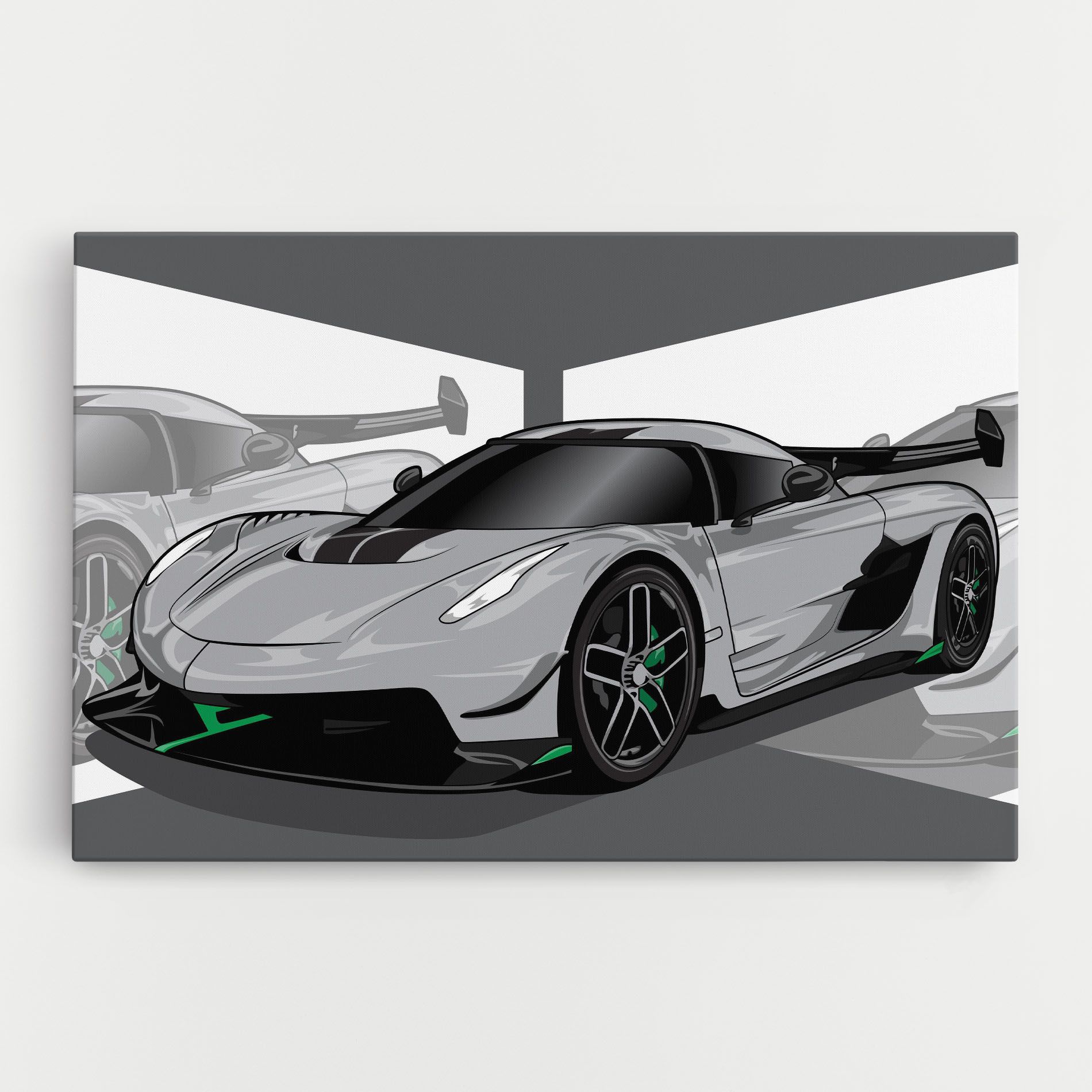 Grey Sport Car mockup 0