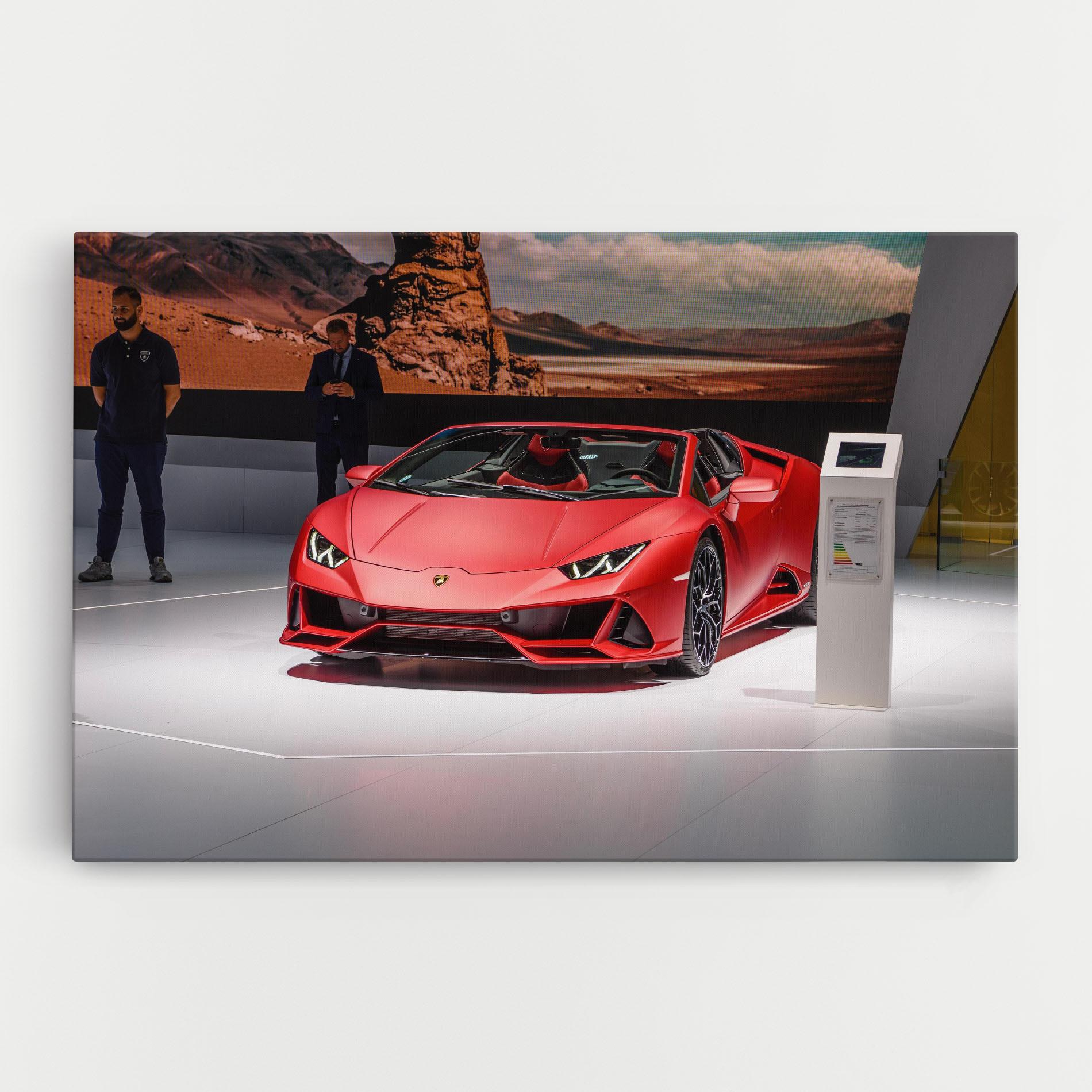 Leinwandbild Red Lambo Front mockup 0