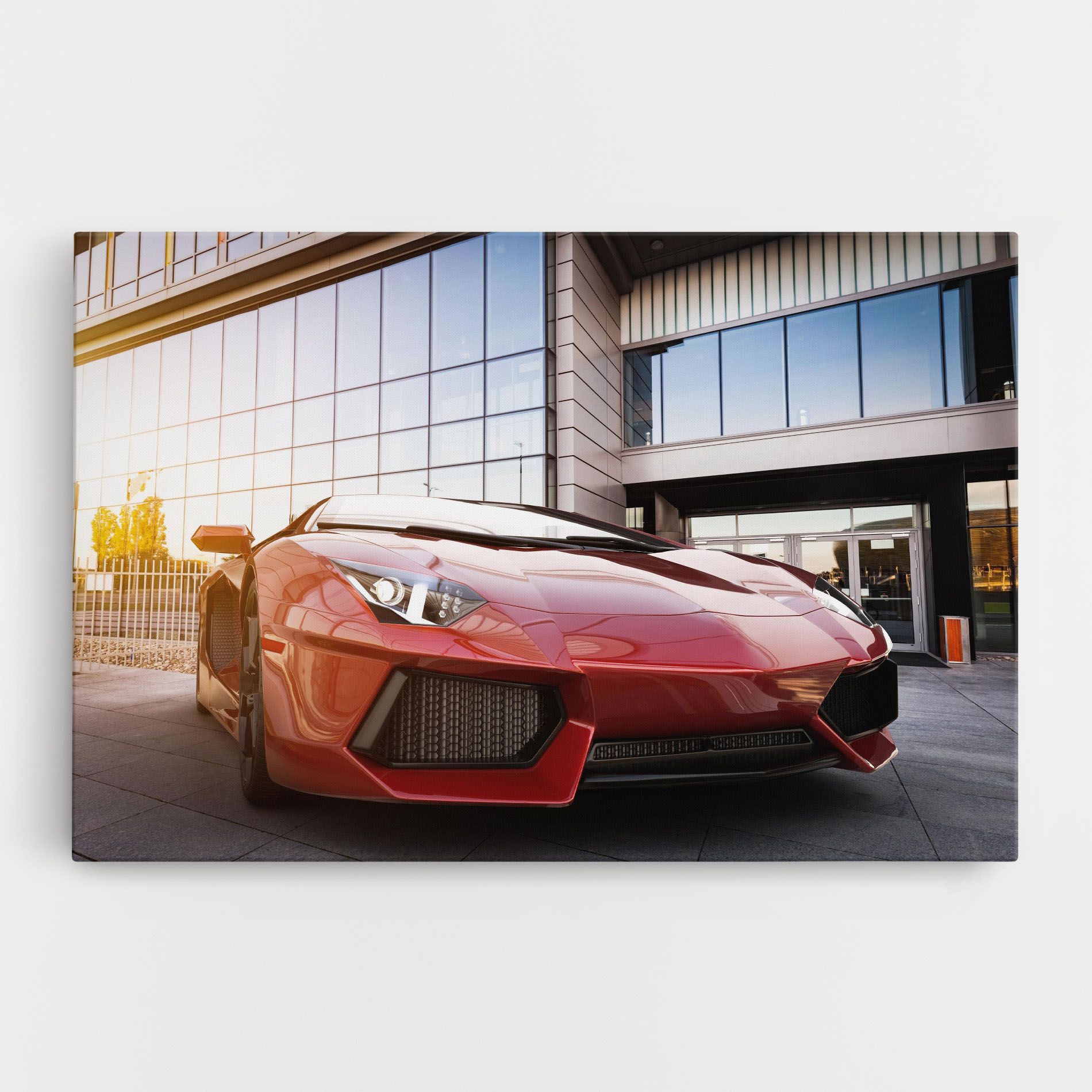 Red Lambo Outside mockup 0