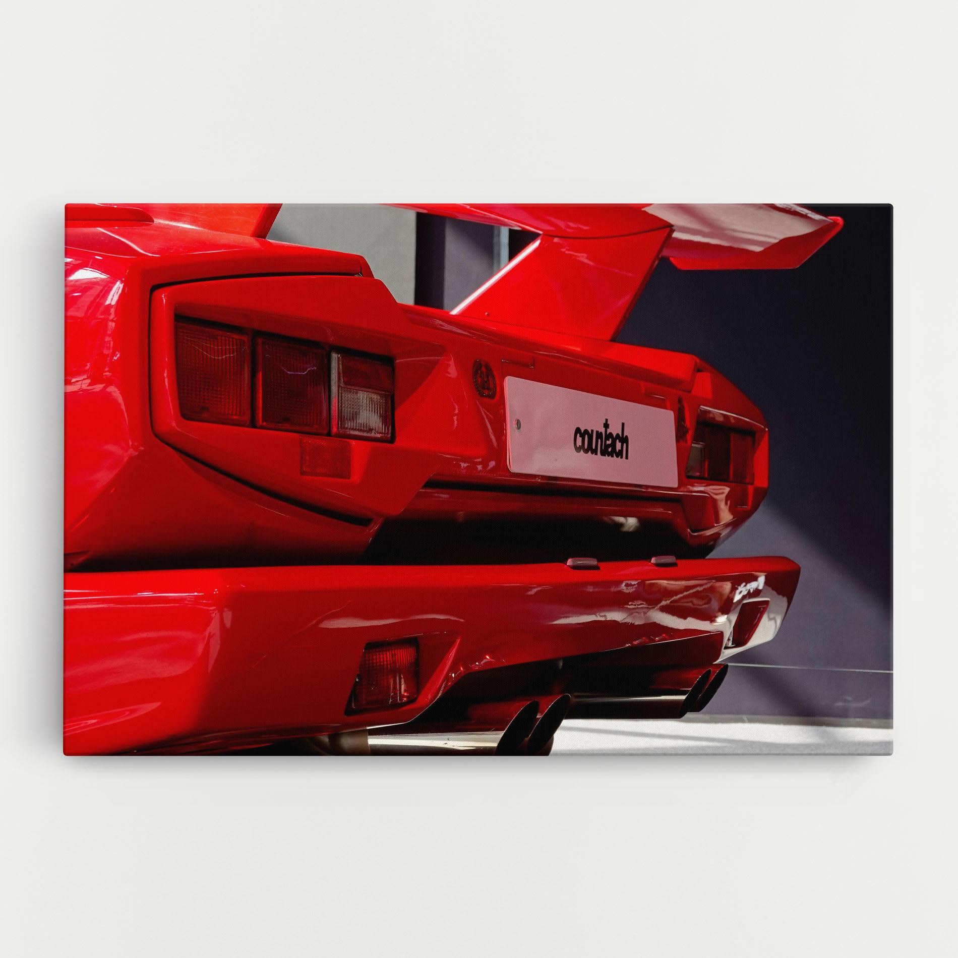Leinwandbild Red Rear Countach mockup 0
