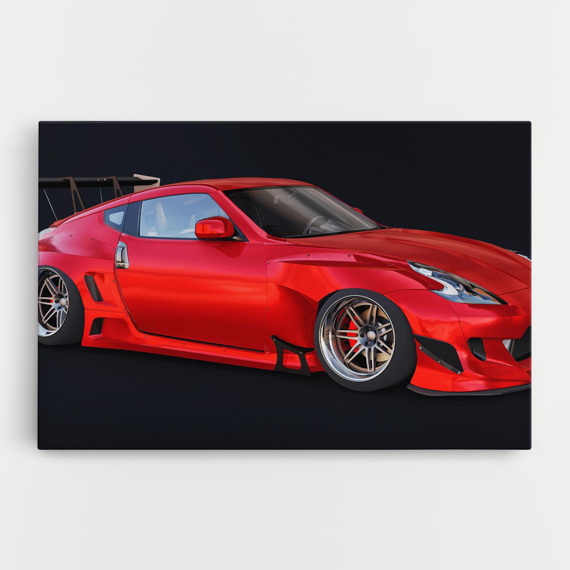 Leinwandbild Red Tuned 350z mockup 0