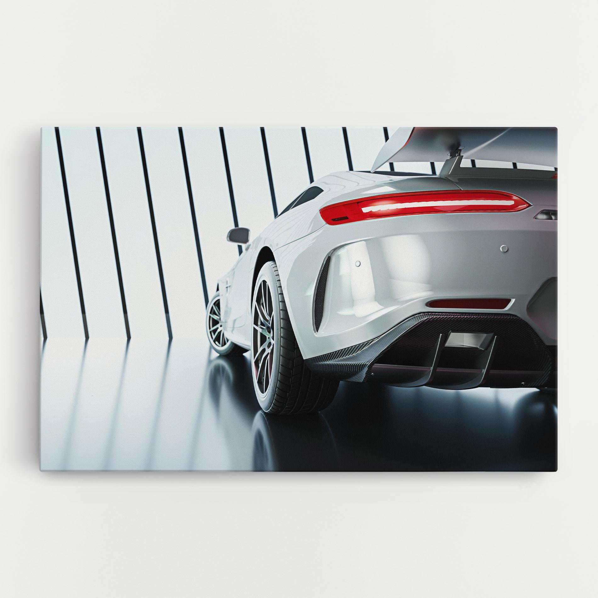 Leinwandbild White Mercedes Amg mockup 0