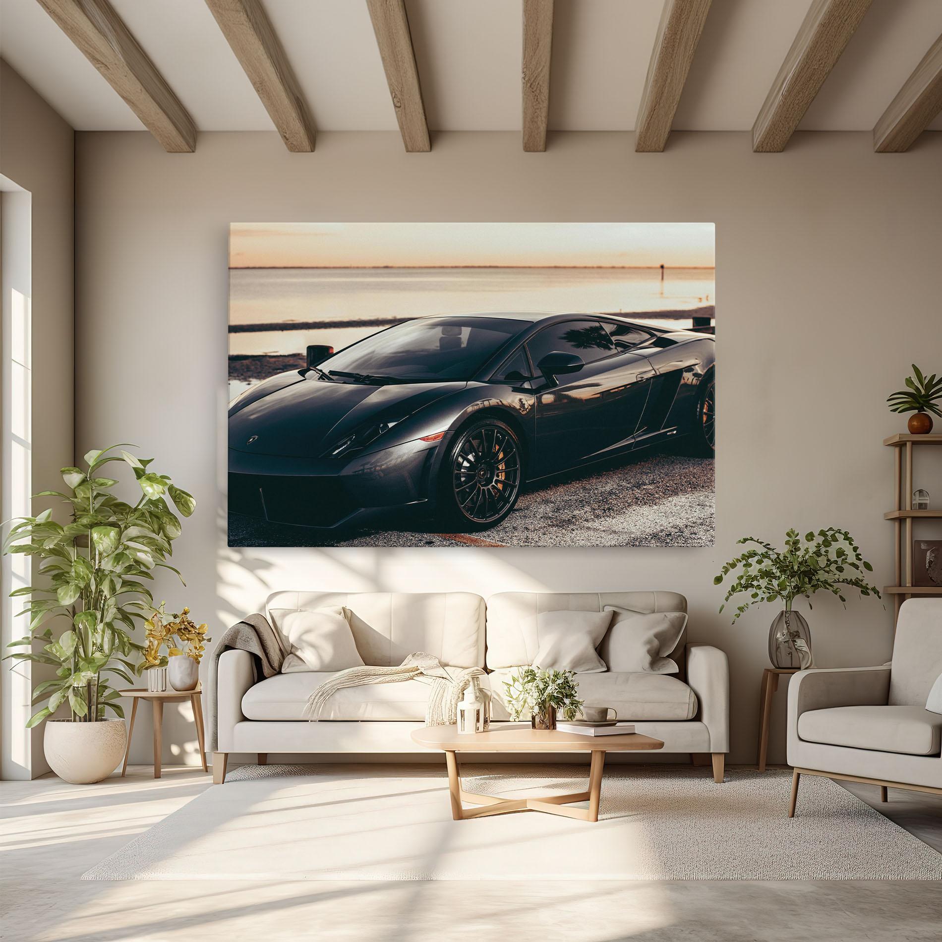 Leinwandbild Black Lambo Sea mockup 6