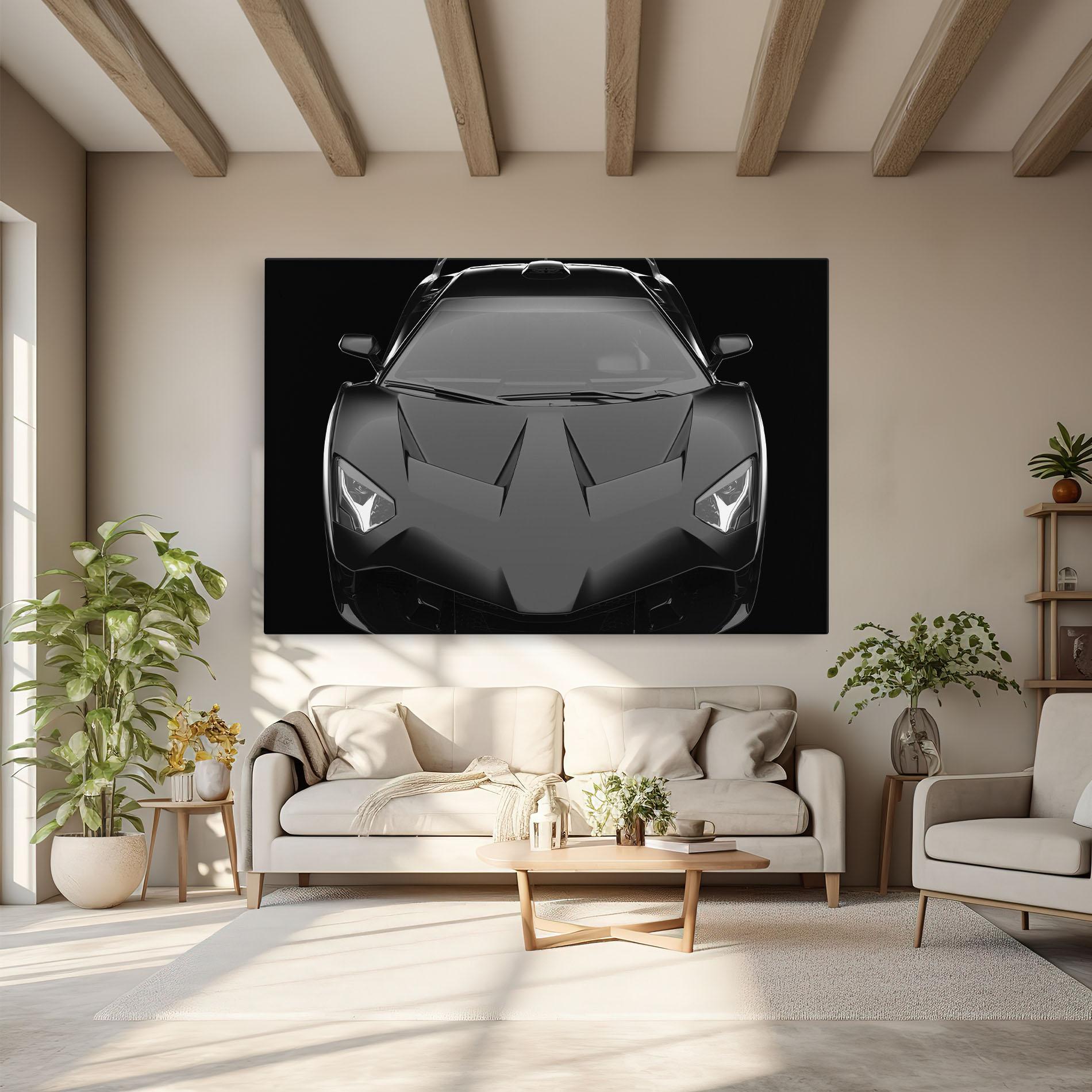 Leinwandbild Black Matte Lambo mockup 6