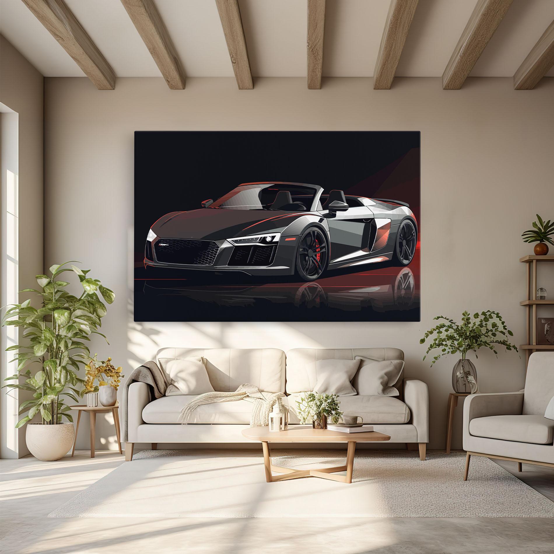 Leinwandbild Cool Grey Car mockup 6