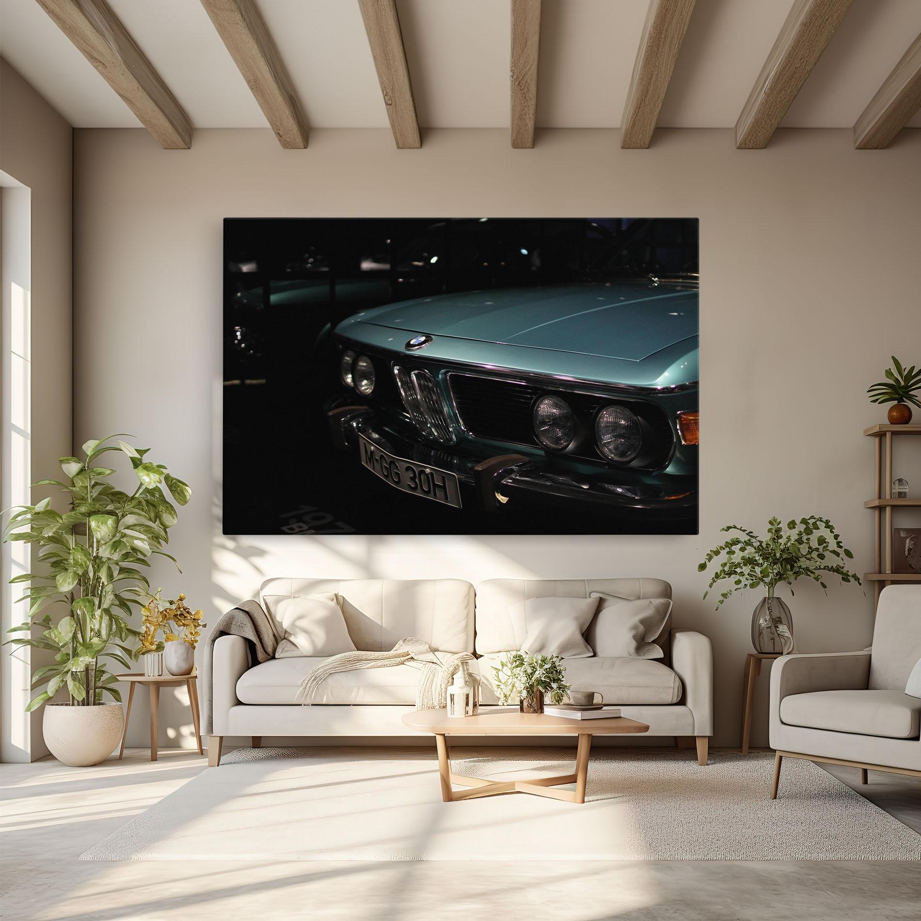 Leinwandbild Old Bmw Headlight mockup 6