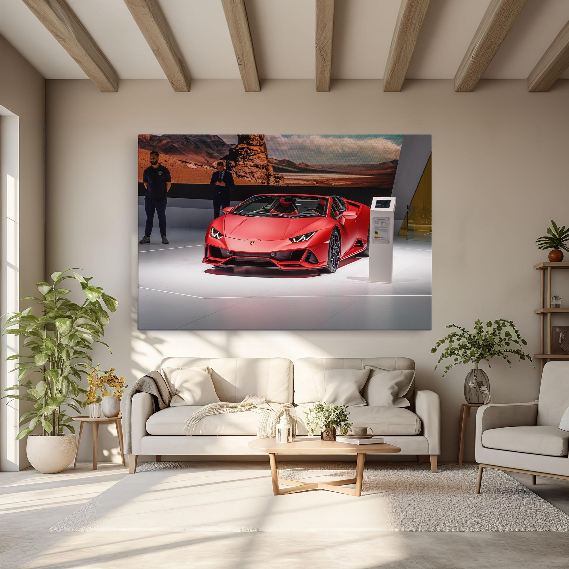 Leinwandbild Red Lambo Front mockup 6