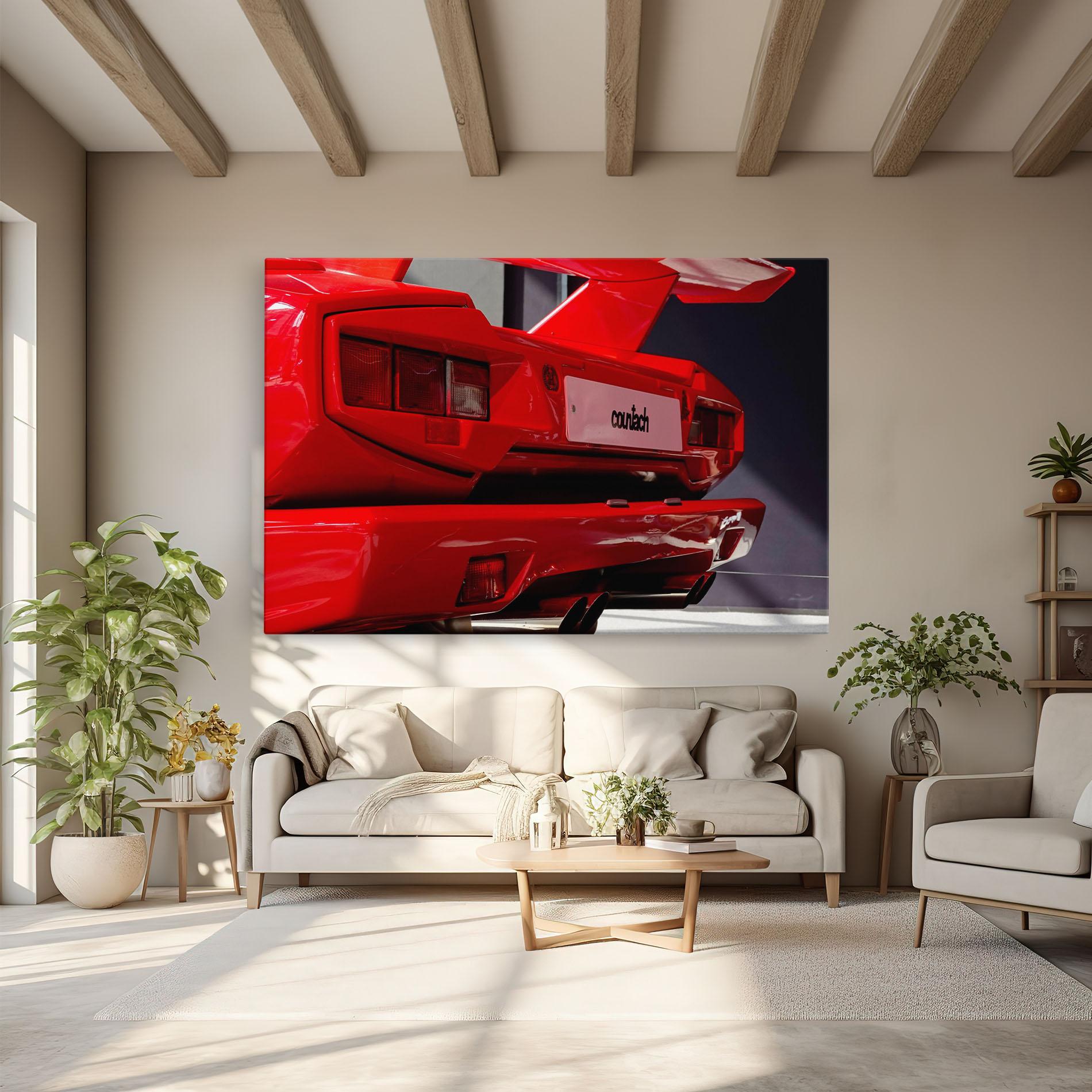 Leinwandbild Red Rear Countach mockup 6