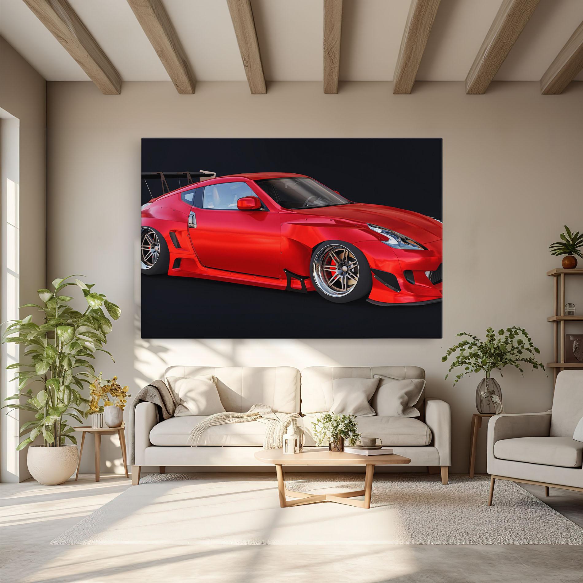Leinwandbild Red Tuned 350z mockup 6