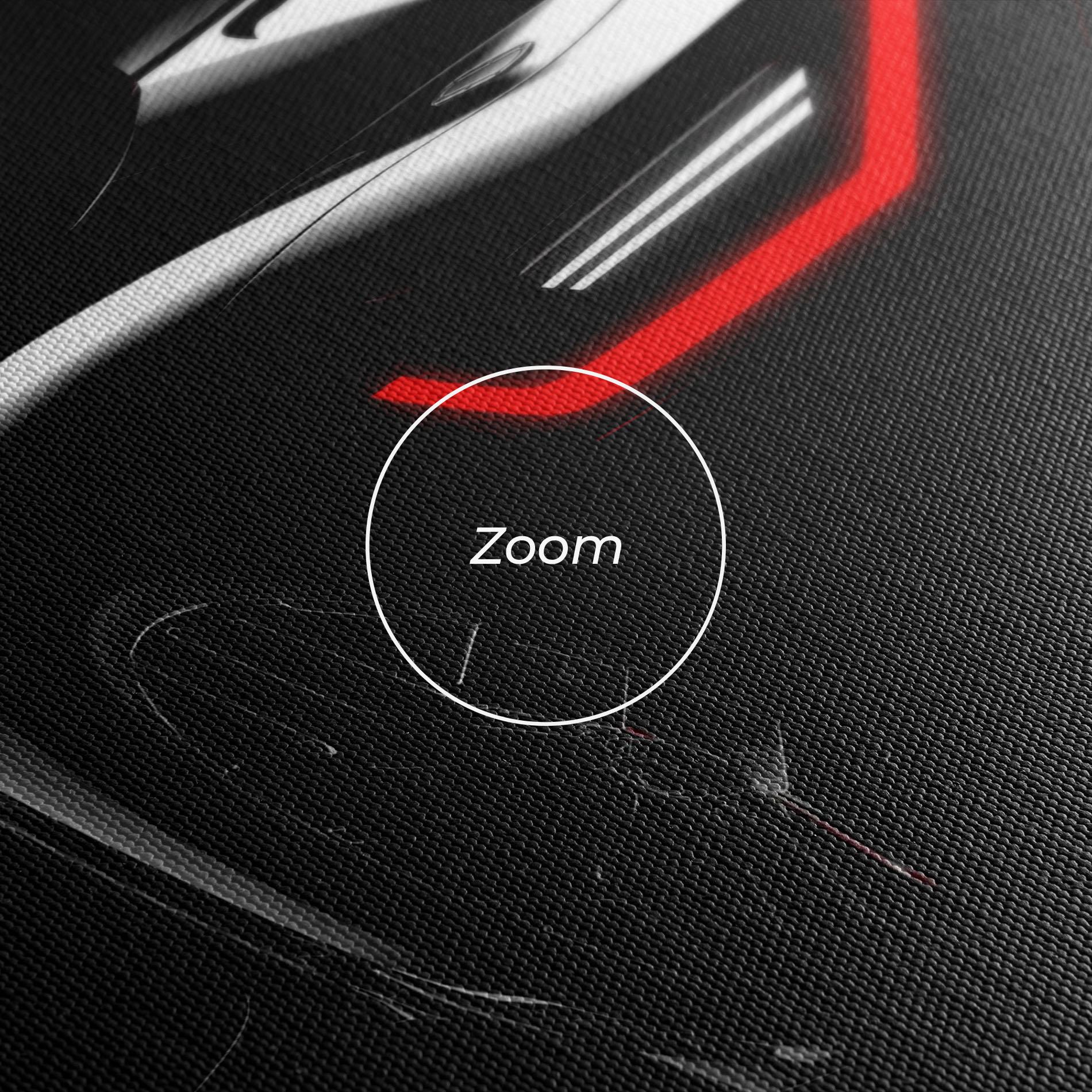 Leinwandbild Black Hypercar Car mockup 3