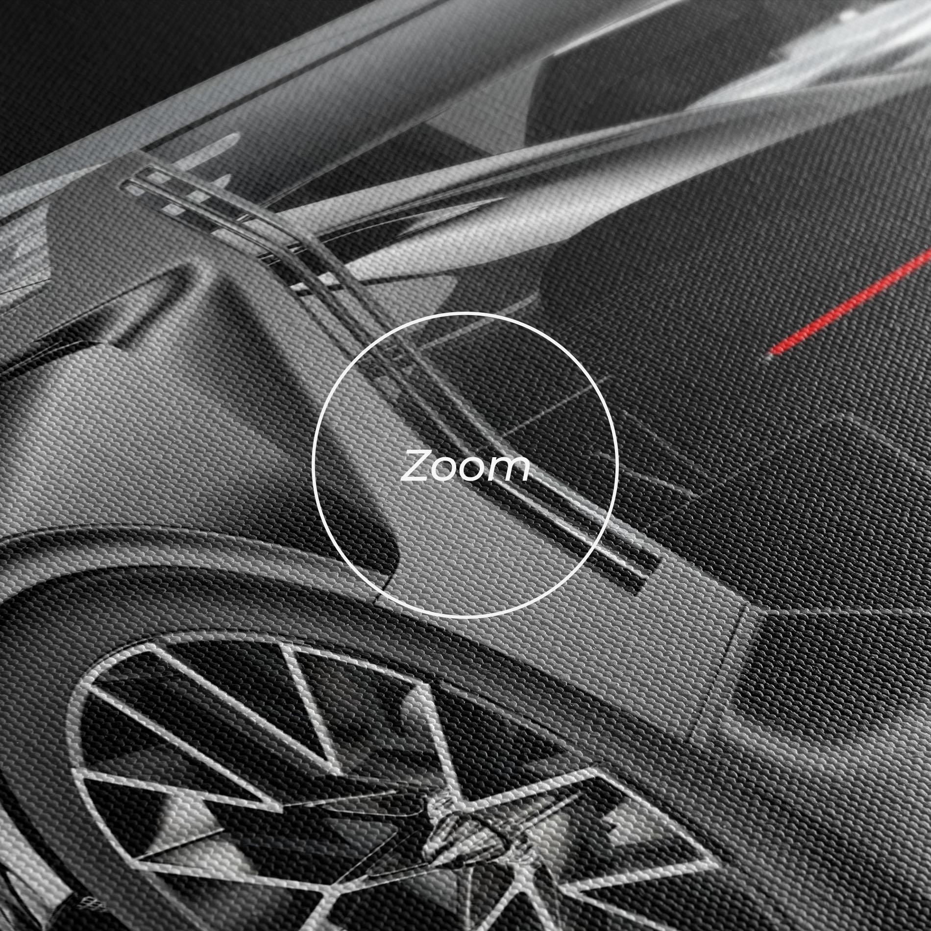 Leinwandbild Black Rear Hypercar mockup 3