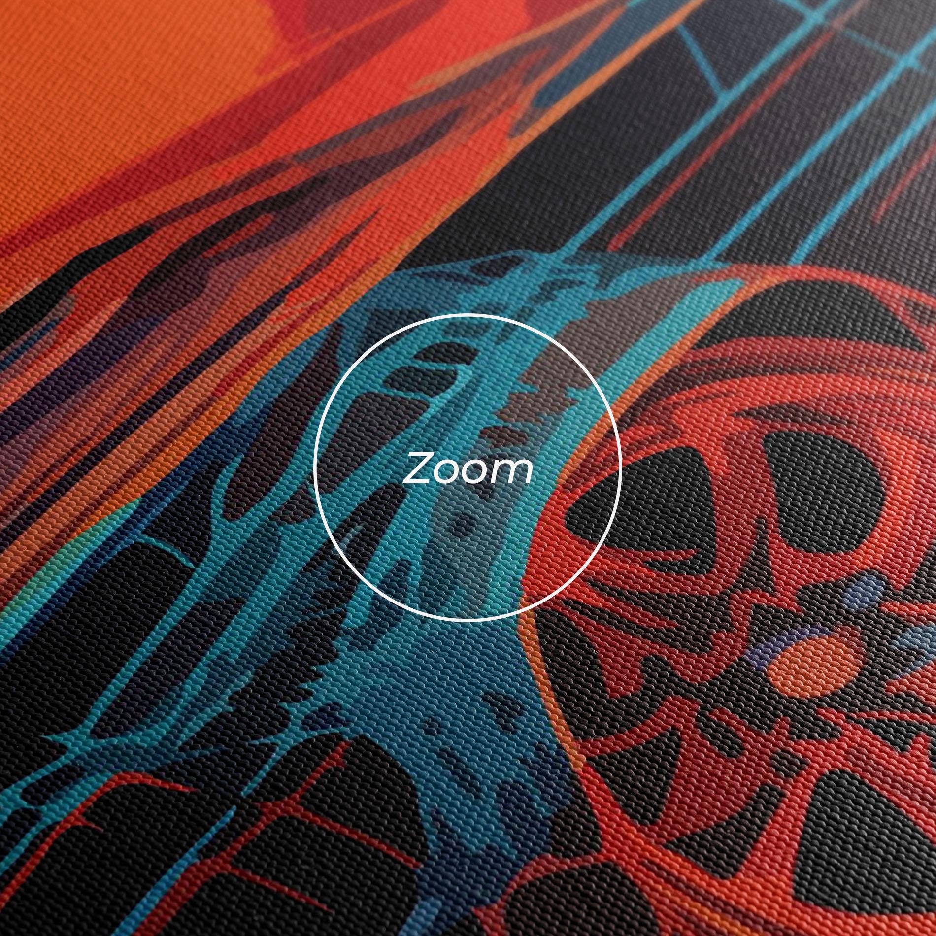 Leinwandbild Blue Orange Car mockup 3