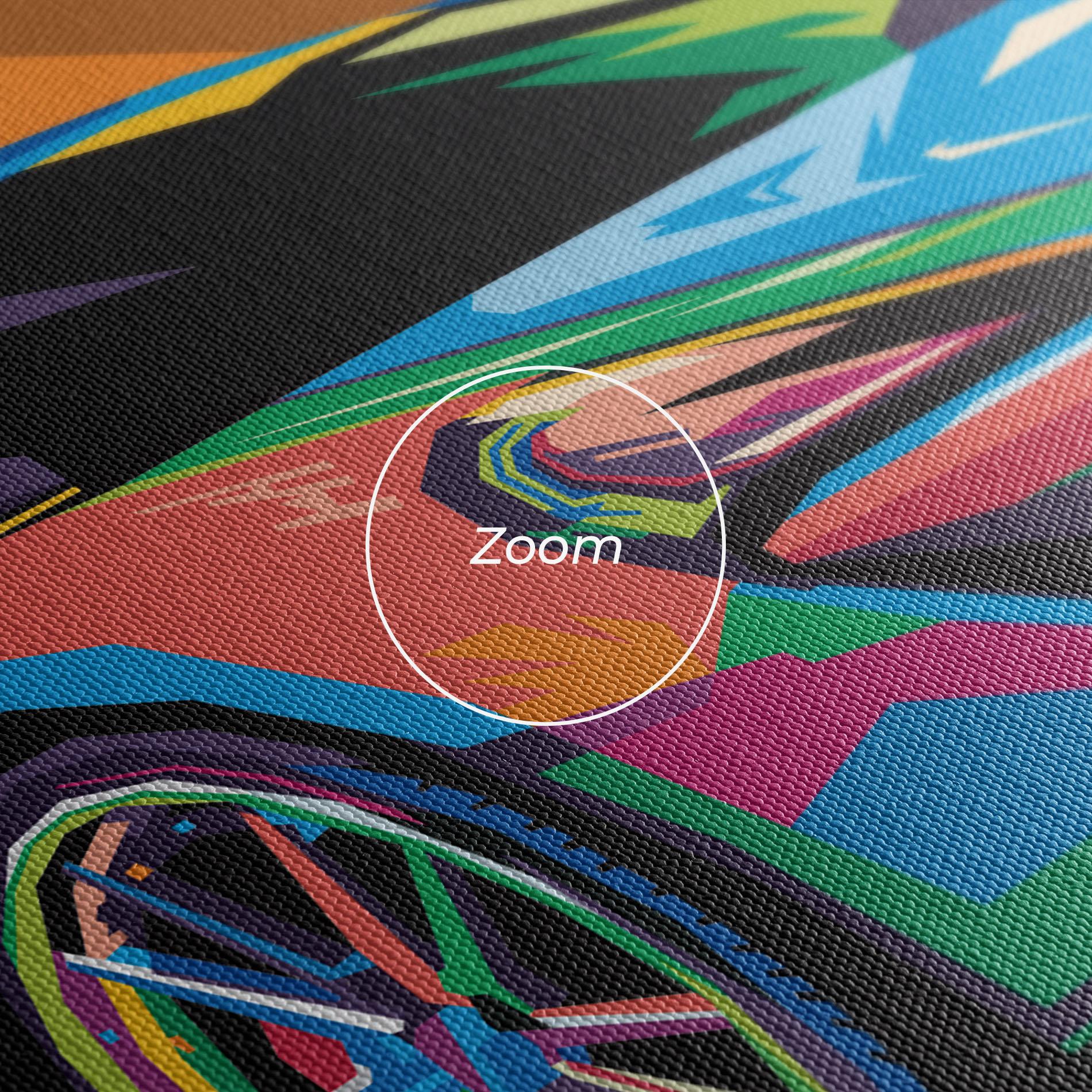 Leinwandbild Colorful Sport Car mockup 3