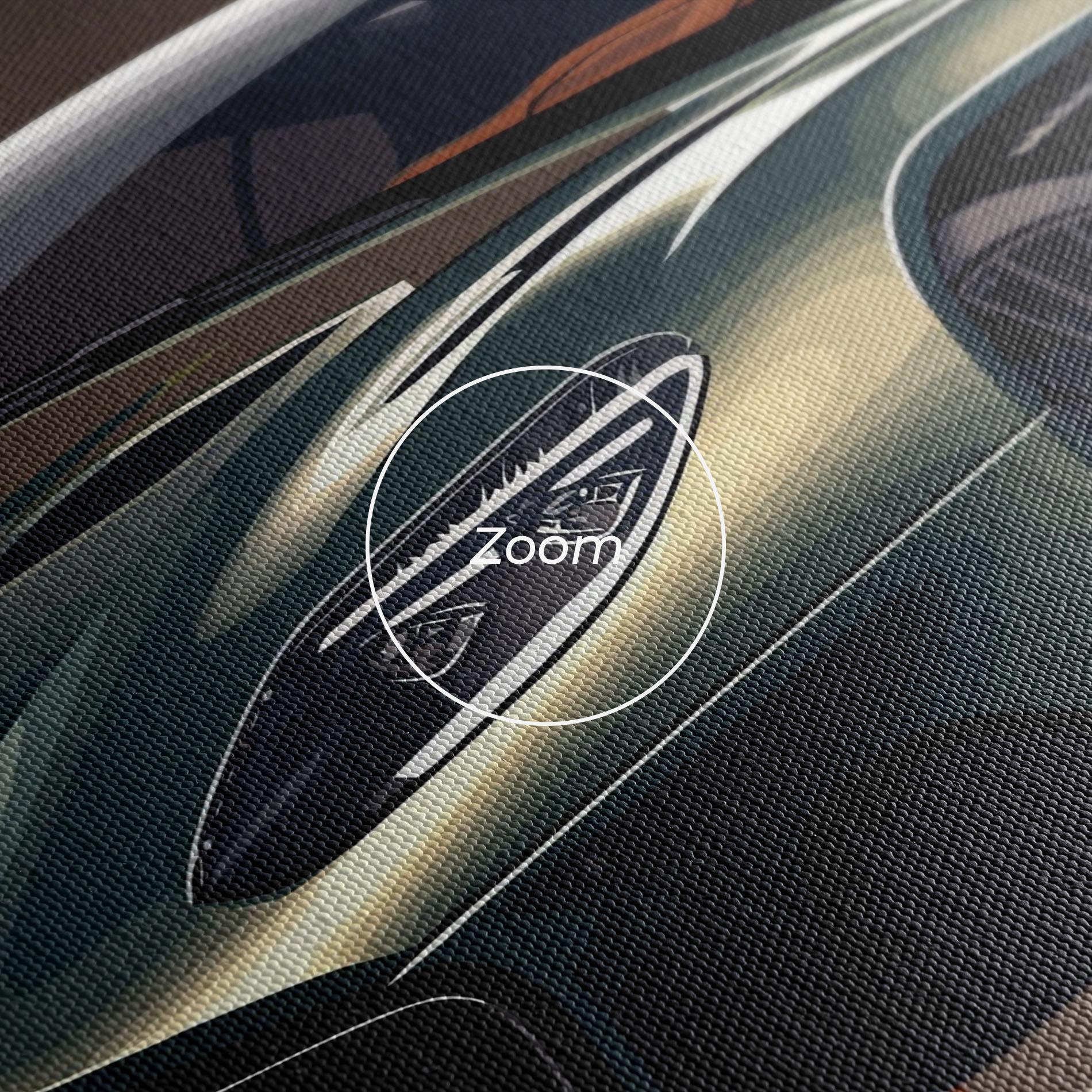 Leinwandbild Dark Green Car mockup 3