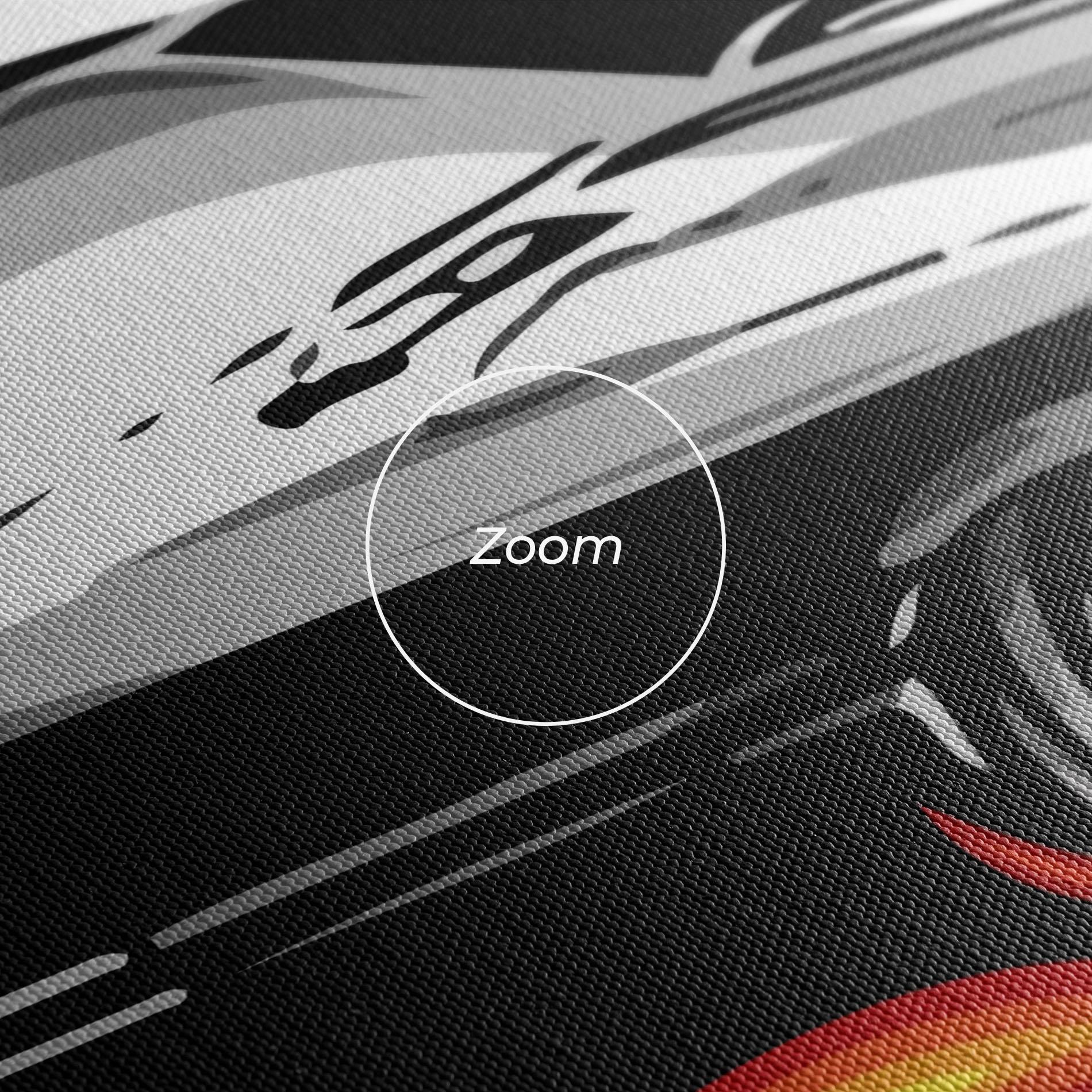 Leinwandbild Fire Black Car mockup 3