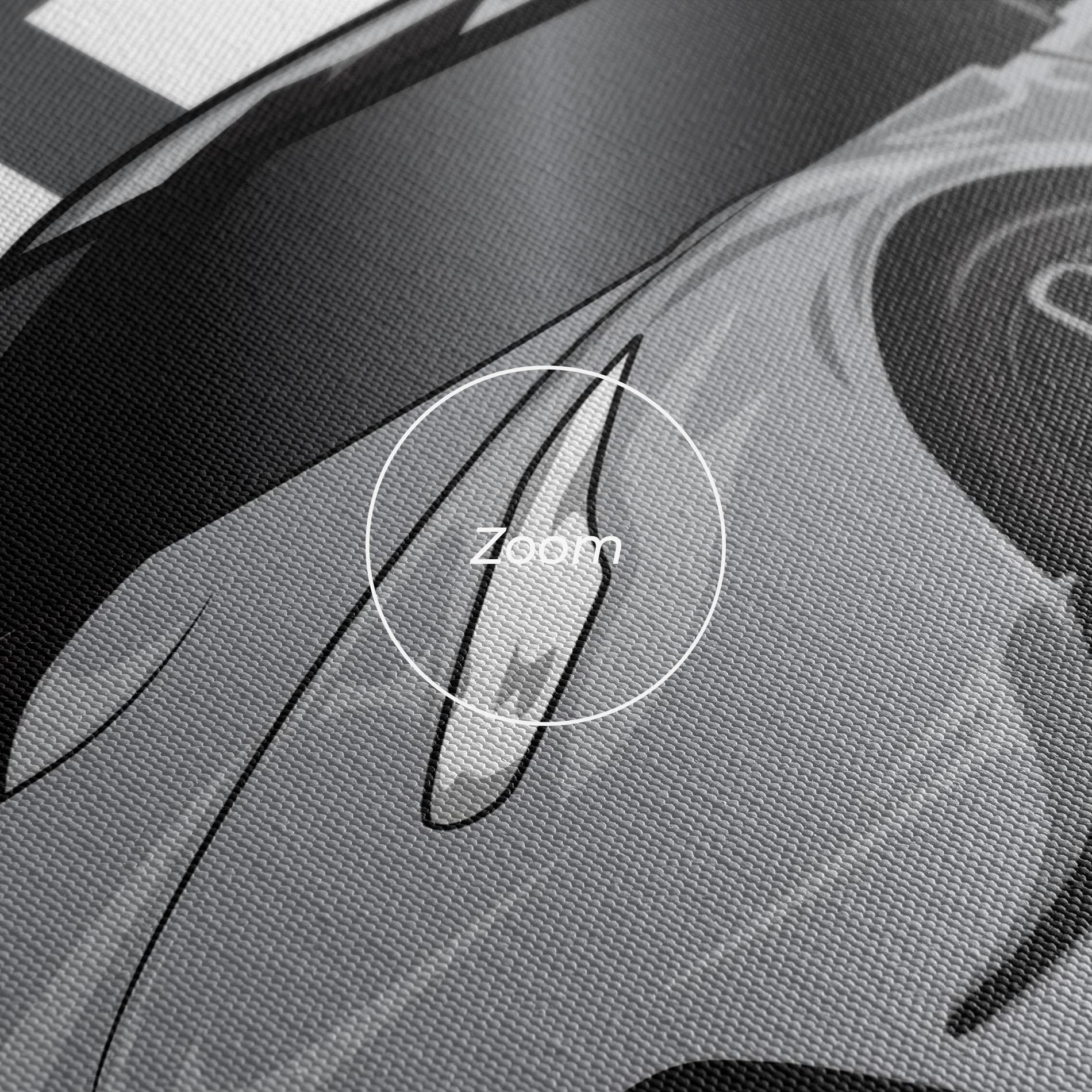 Leinwandbild Grey Sport Car mockup 3