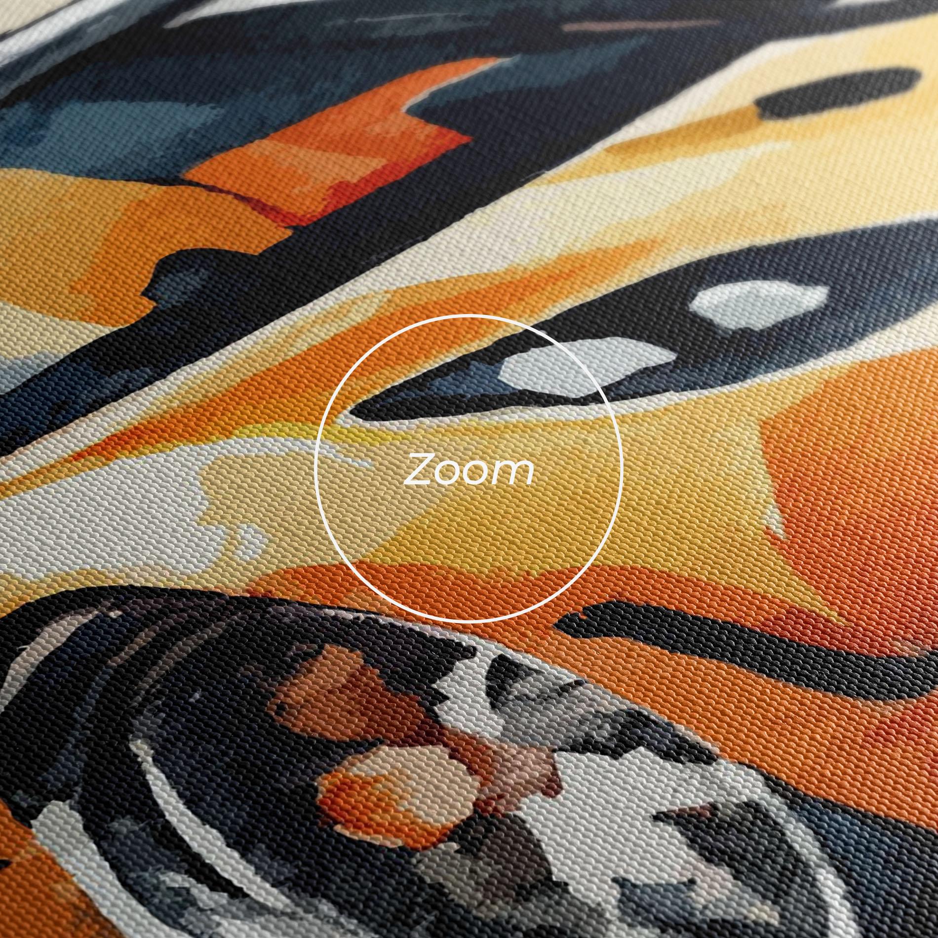 Leinwandbild Orange Paint Car mockup 3