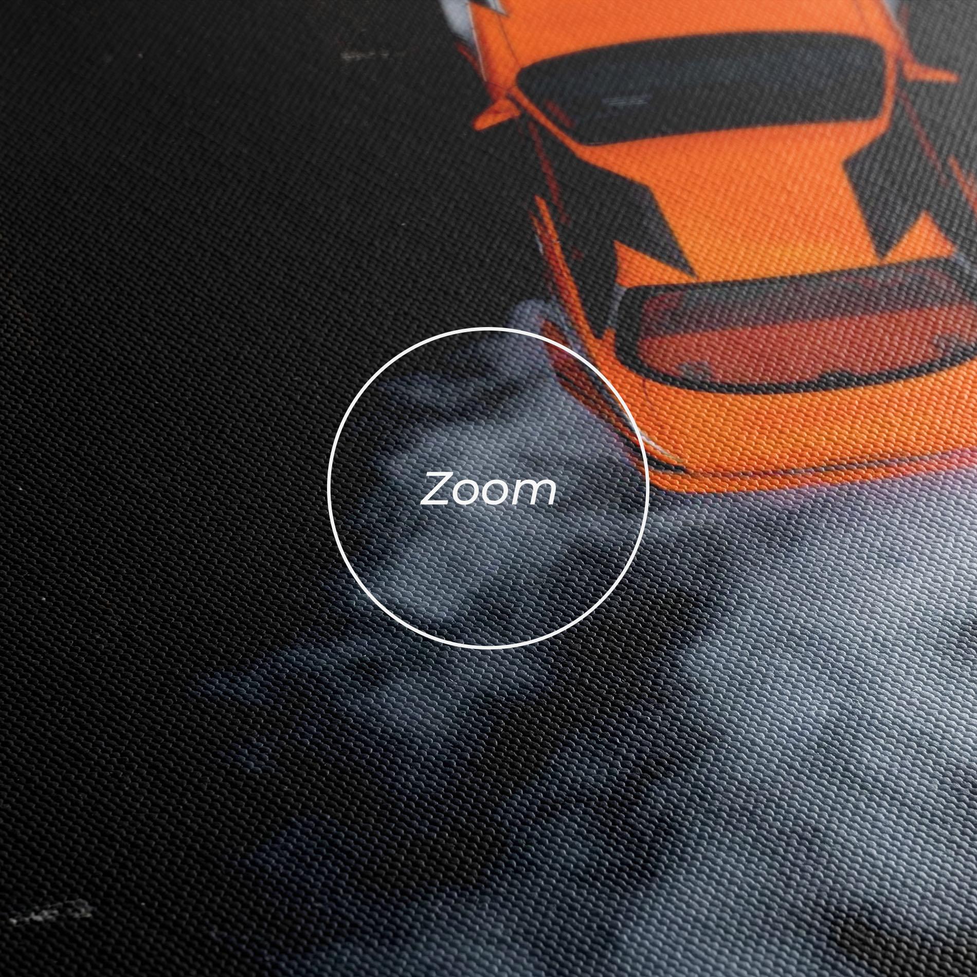 Leinwandbild Orange Proche Drifting mockup 3