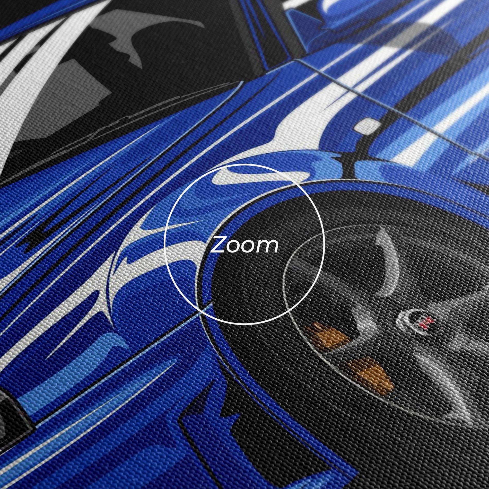 Leinwandbild Sport Blue Car mockup 3