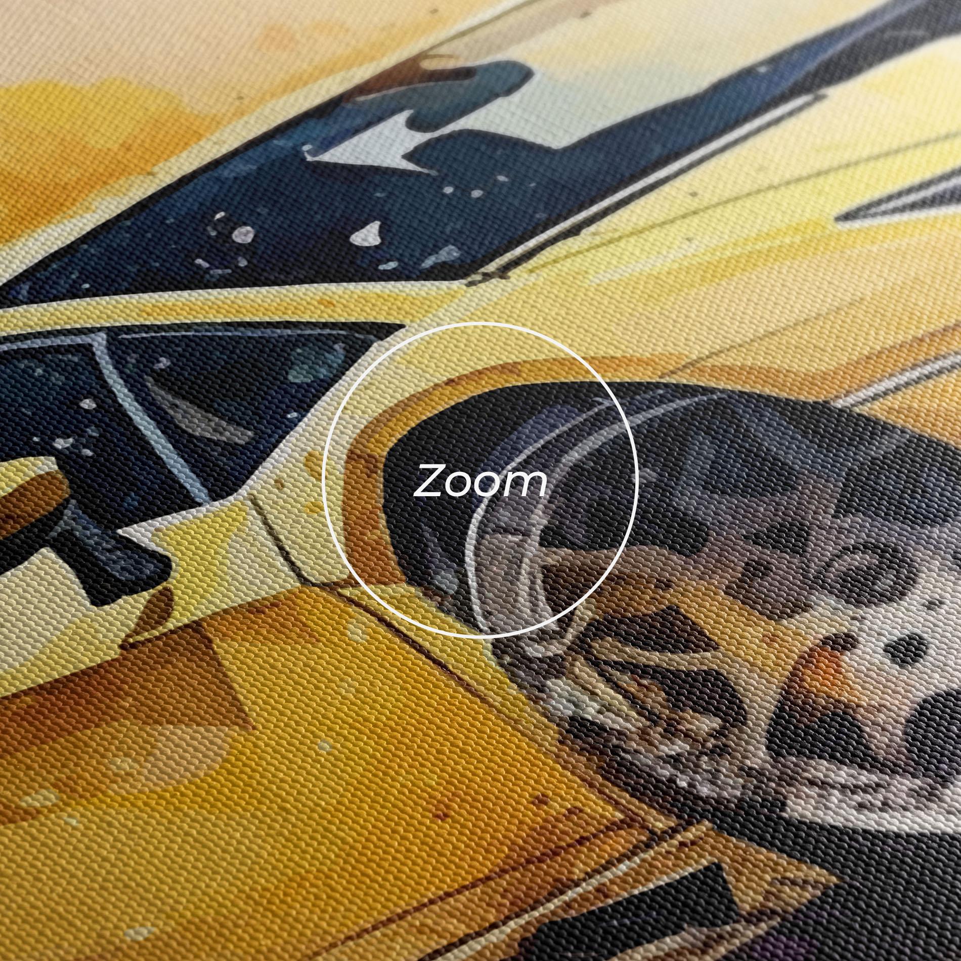 Leinwandbild Watercolor Sport Car mockup 3