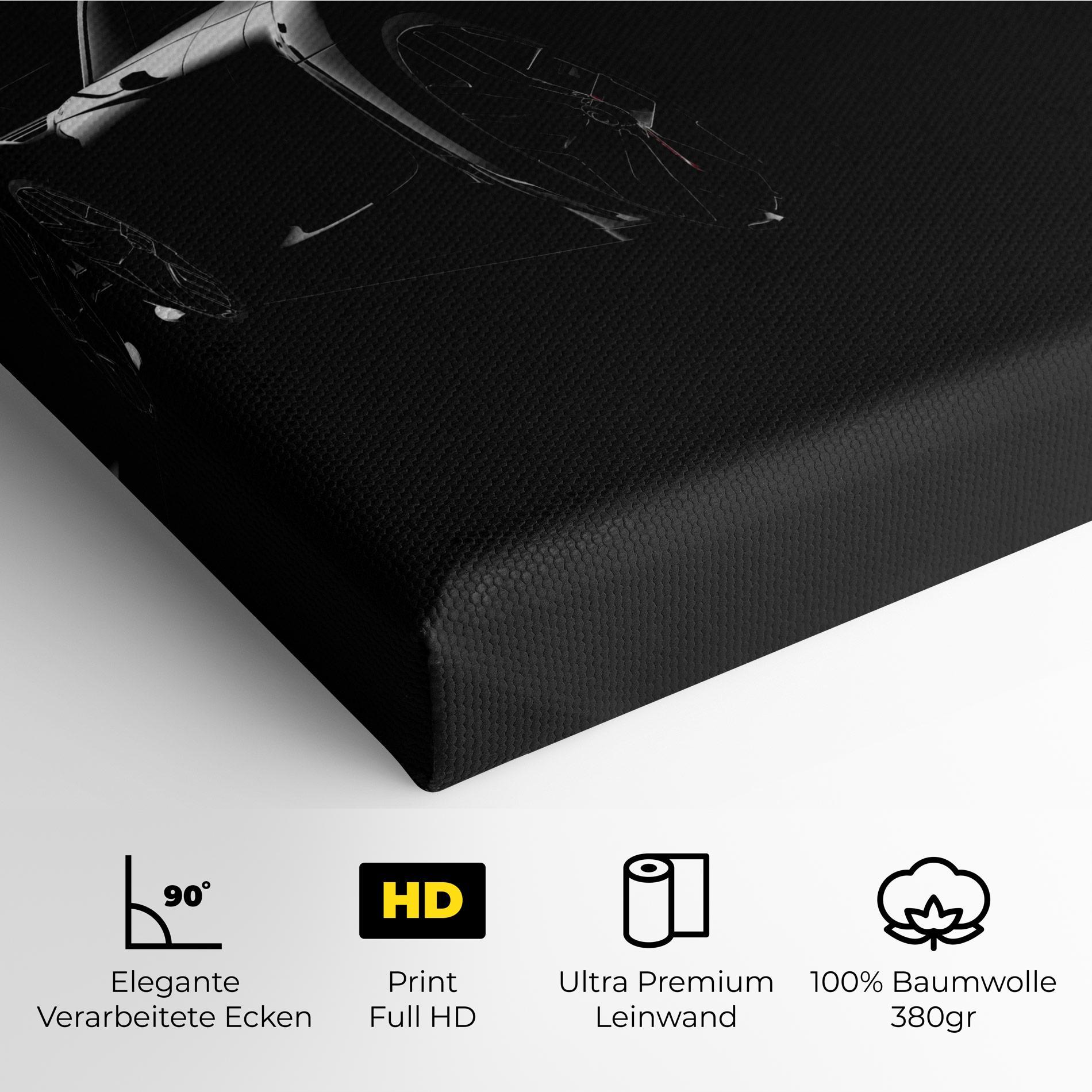 Leinwandbild Black Hypercar Car mockup 4