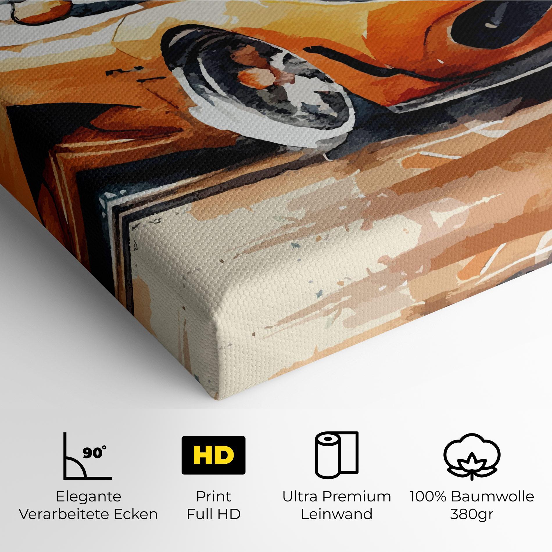 Leinwandbild Orange Paint Car mockup 4