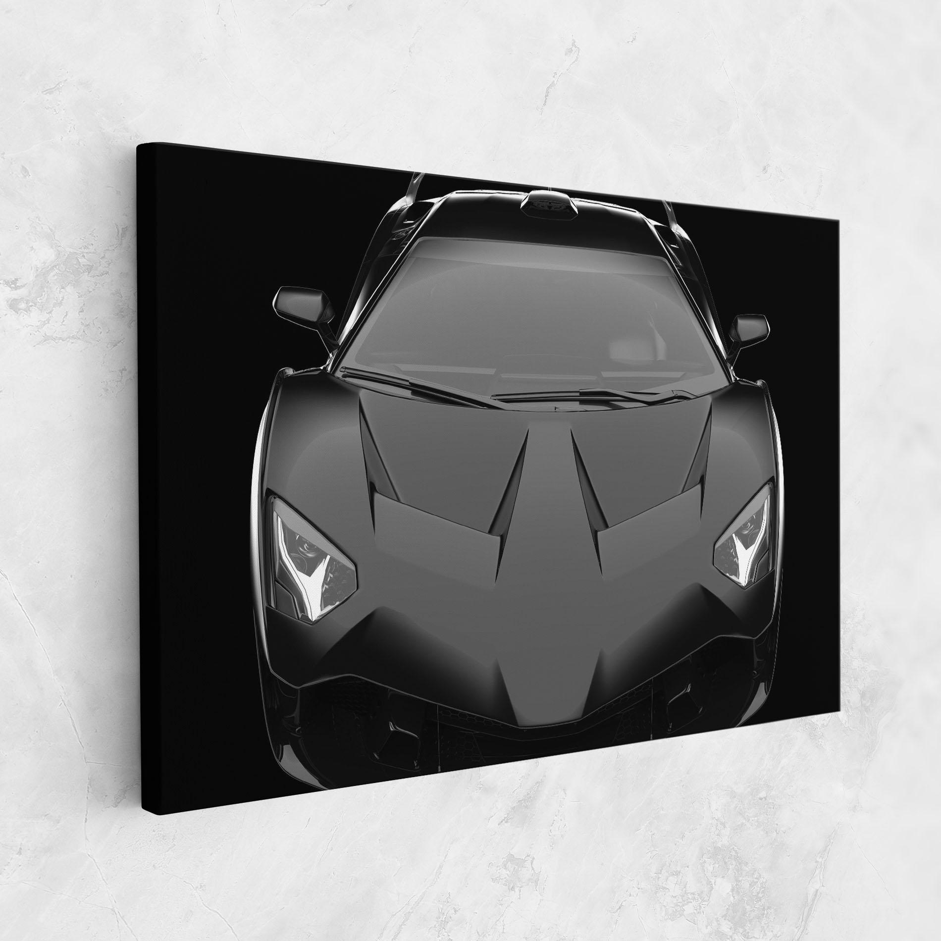 Leinwandbild Black Matte Lambo mockup 1