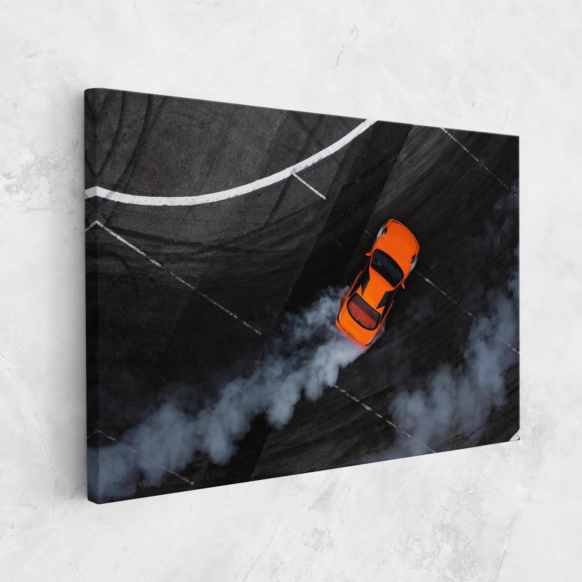 Leinwandbild Orange Proche Drifting mockup 1