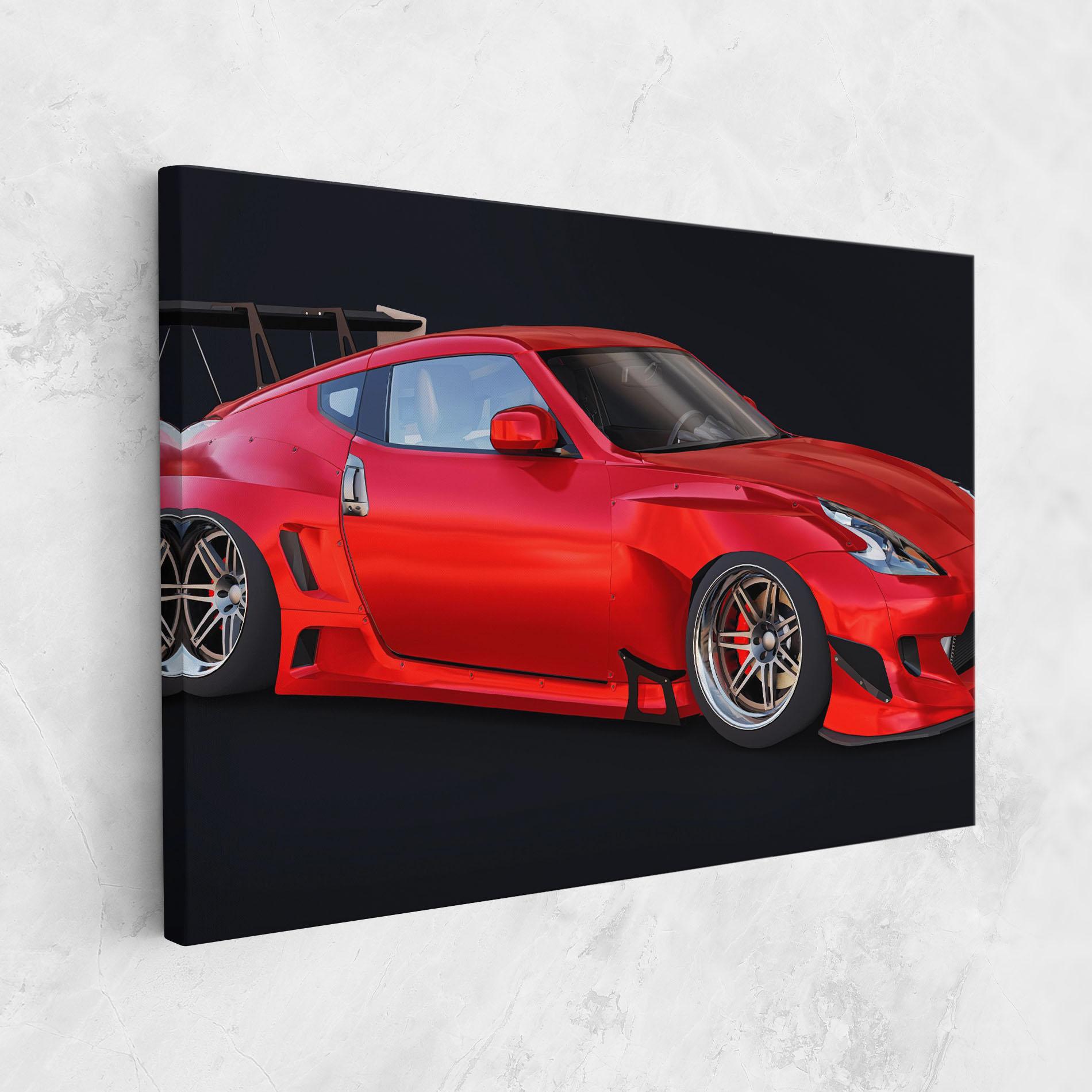 Leinwandbild Red Tuned 350z mockup 1