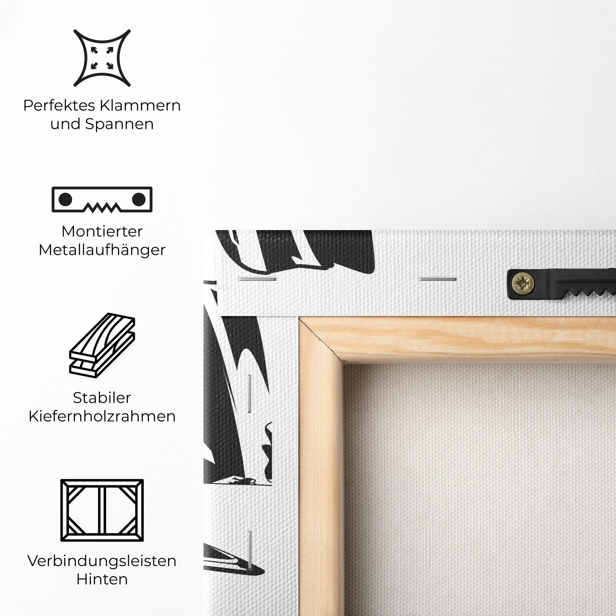 Leinwandbild Black White Car mockup 5