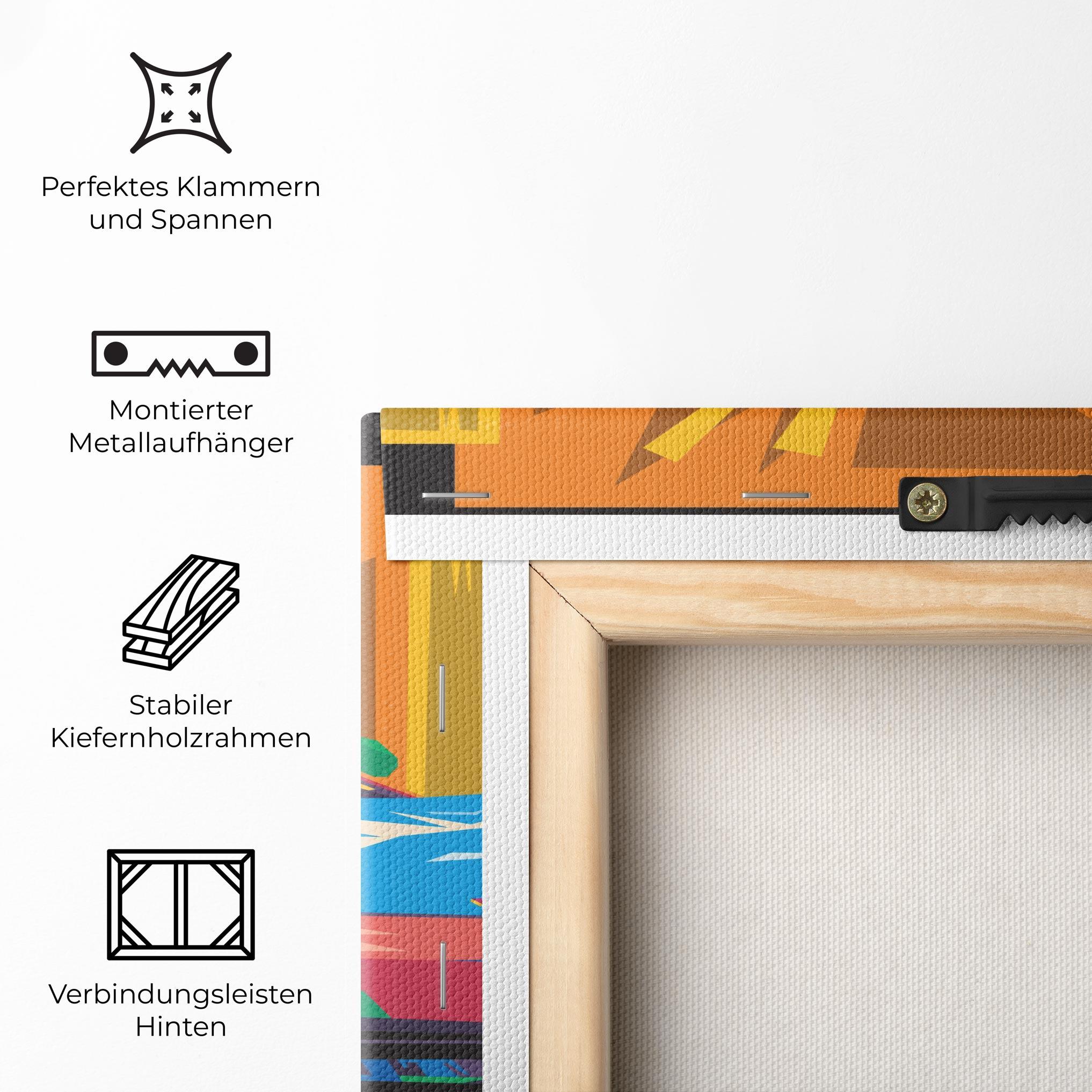 Leinwandbild Colorful Sport Car mockup 5