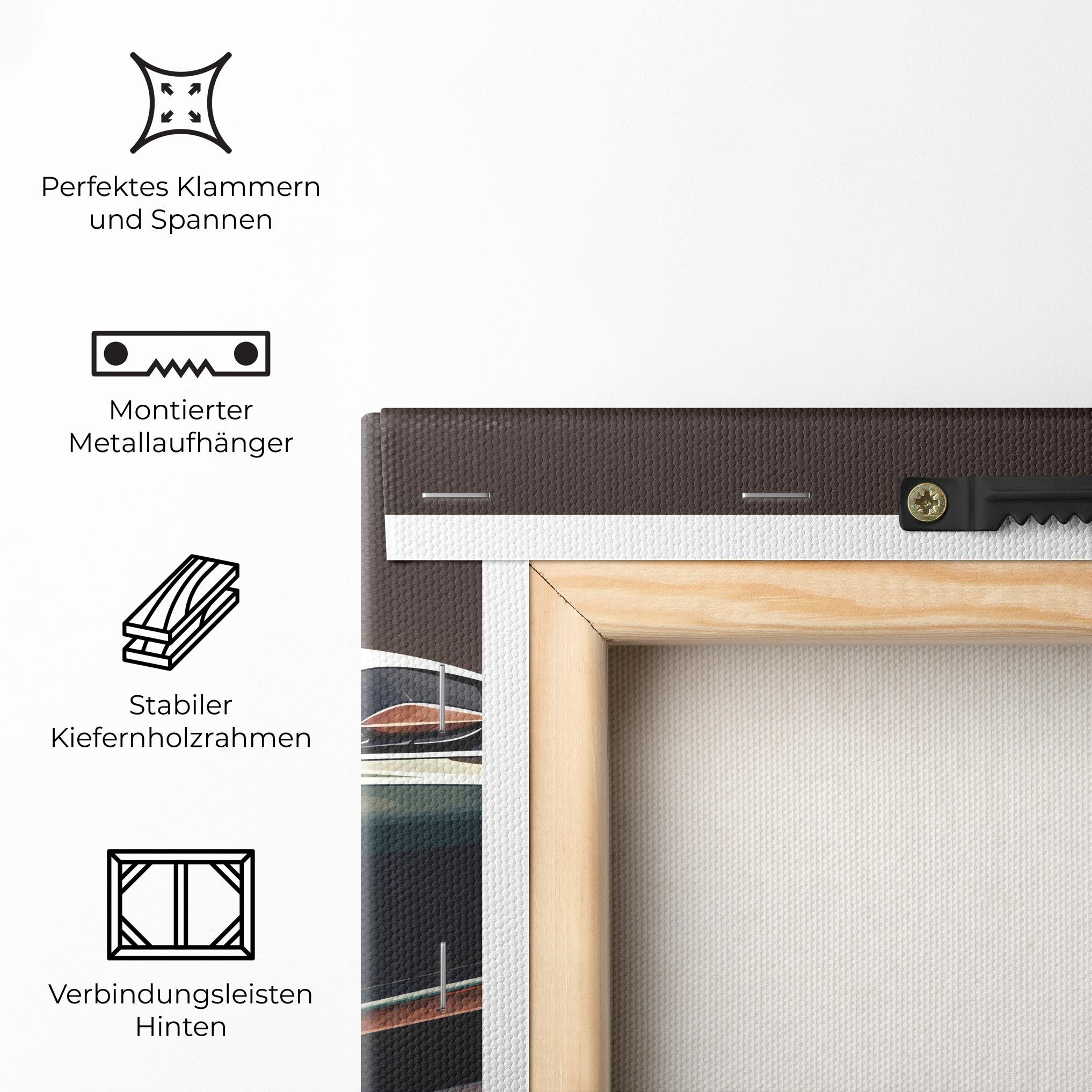 Leinwandbild Dark Green Car mockup 5