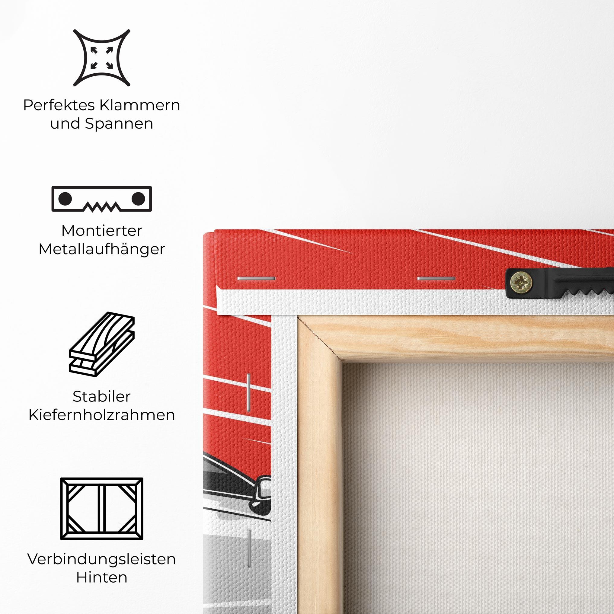 Leinwandbild Grey Gtr Car mockup 5