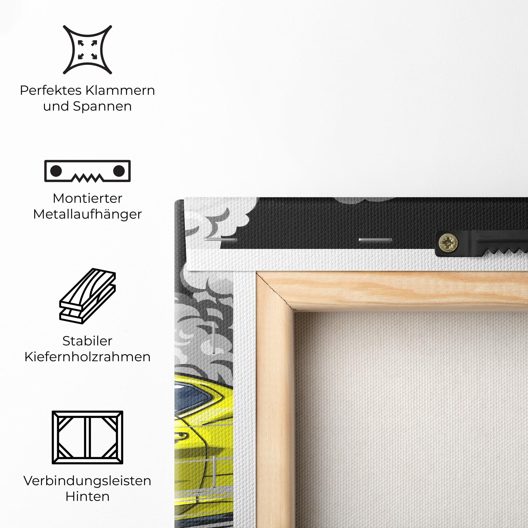 Leinwandbild Racing Car Smoke mockup 5