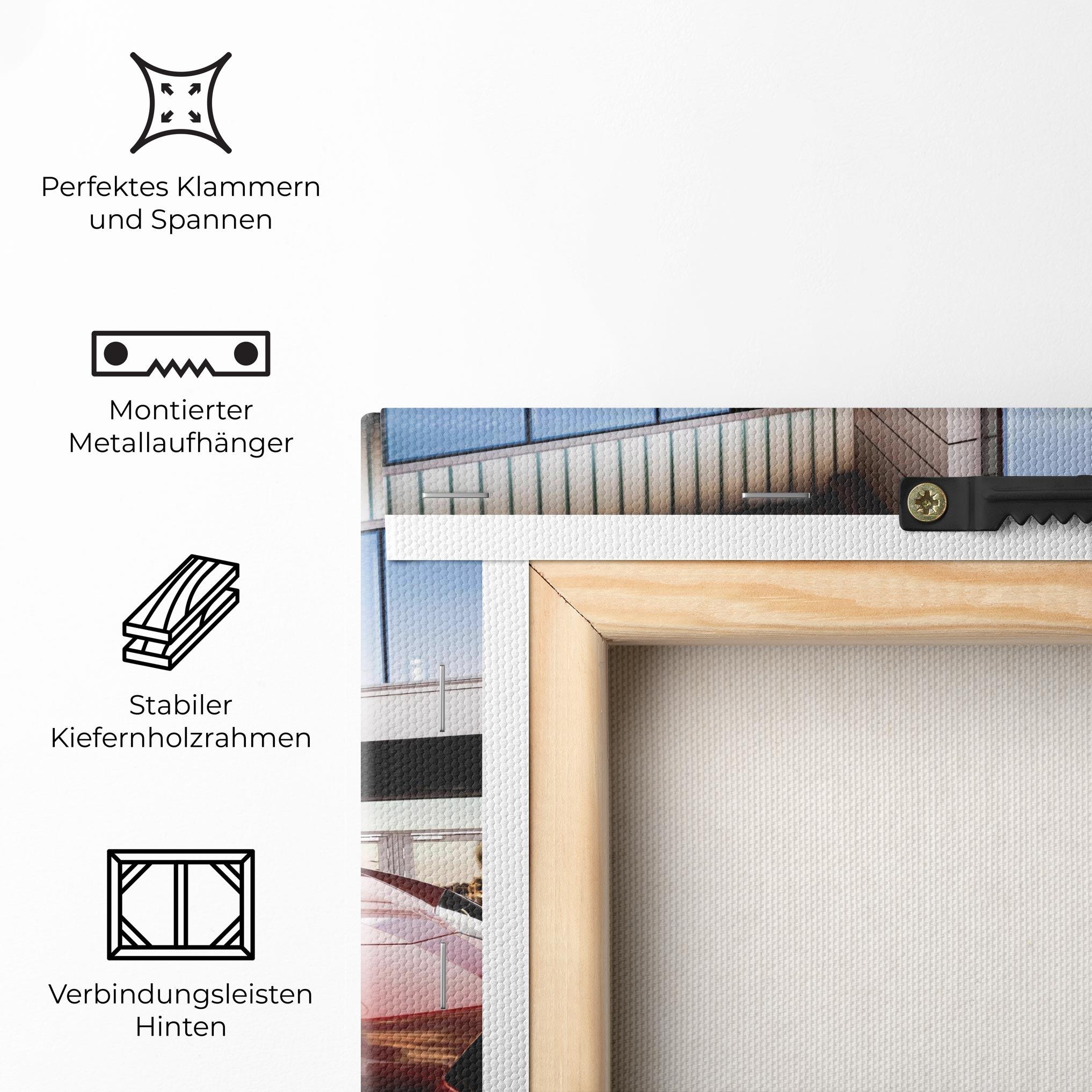 Leinwandbild Red Lambo Outside mockup 5